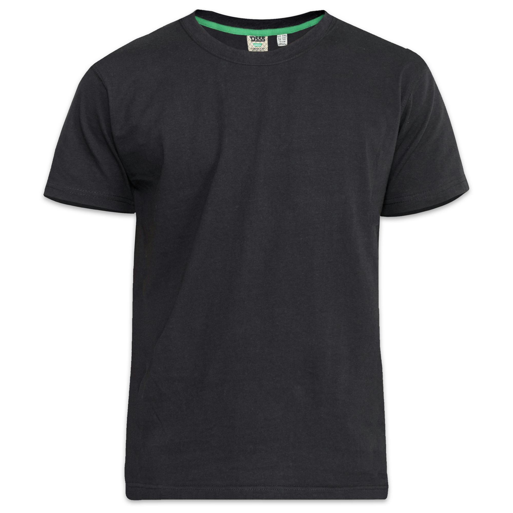 Duke Men's Black D555 Flyers Crew Neck Kingsize T-Shirt - 8XL - 100% Cotton