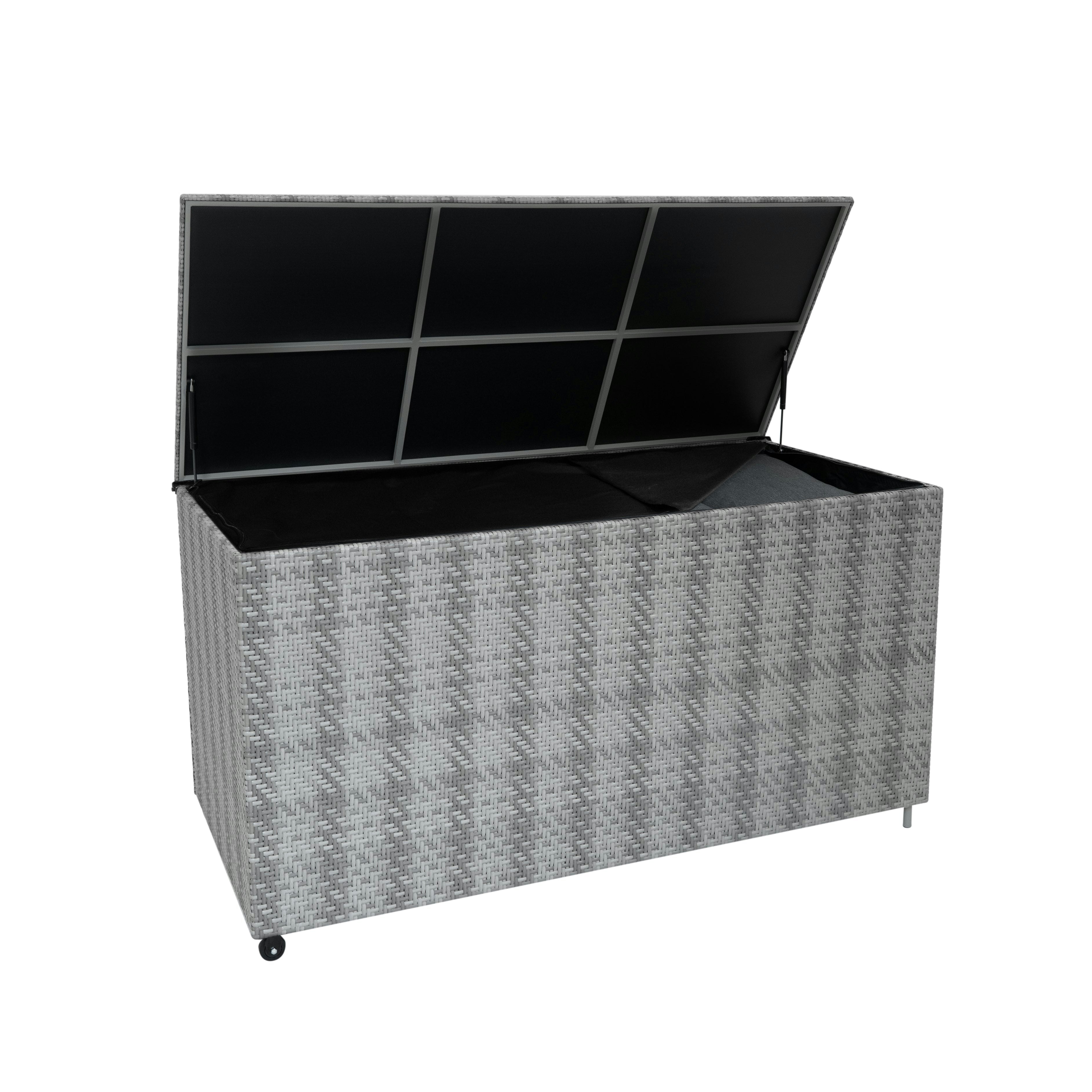 Jardi Grey Marielle Rattan Cushion Storage Box 700L