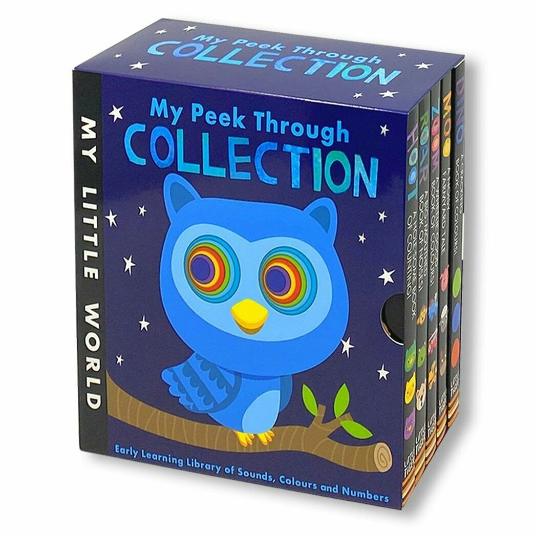 Little Tiger My Little World Peek Through Collection 5 Books Box Set Dino, Moo, Zoom, Roar, Hoot (Series 2)