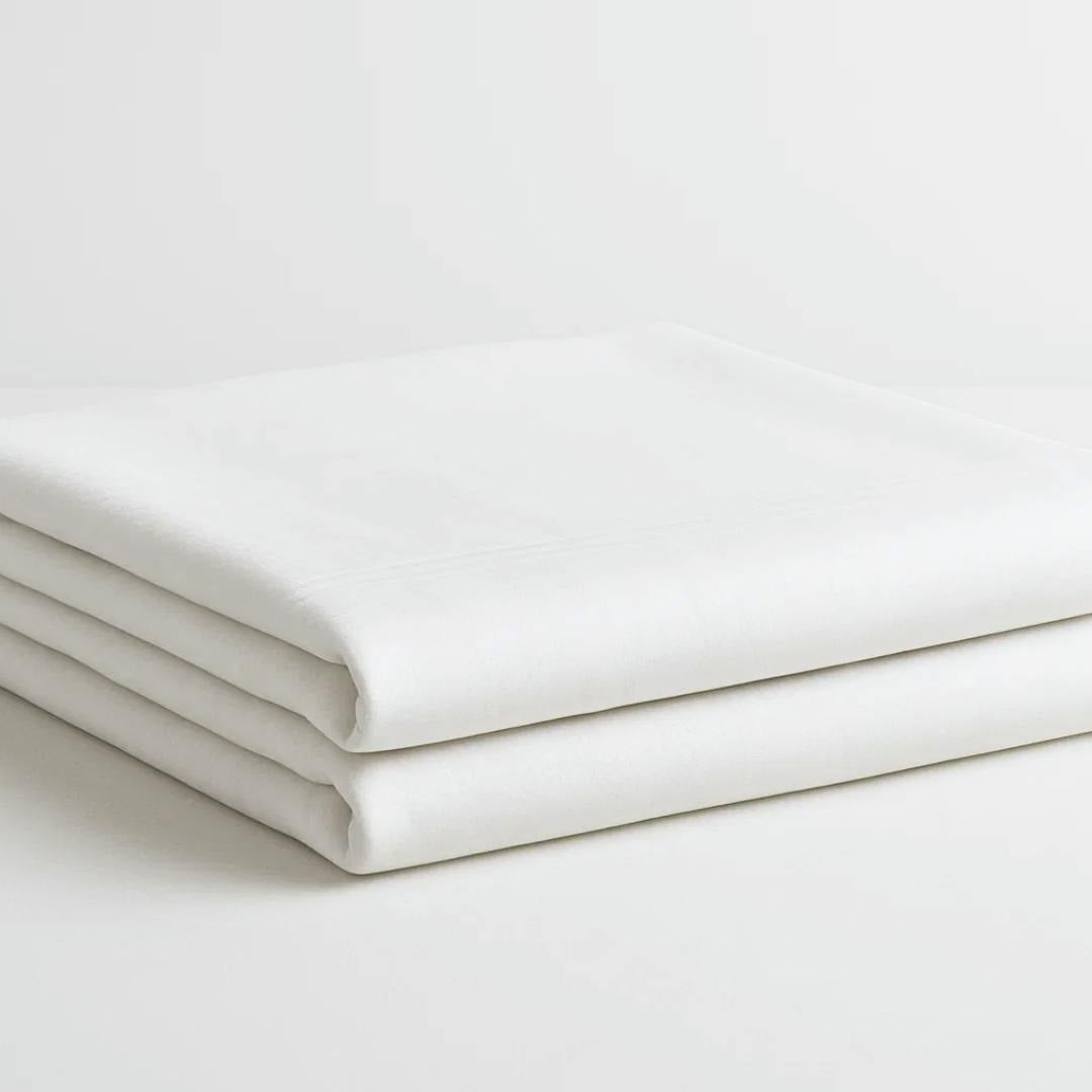 Rackhams White Cool & Crisp Flat Sheet In (Organic Cotton) - Super King