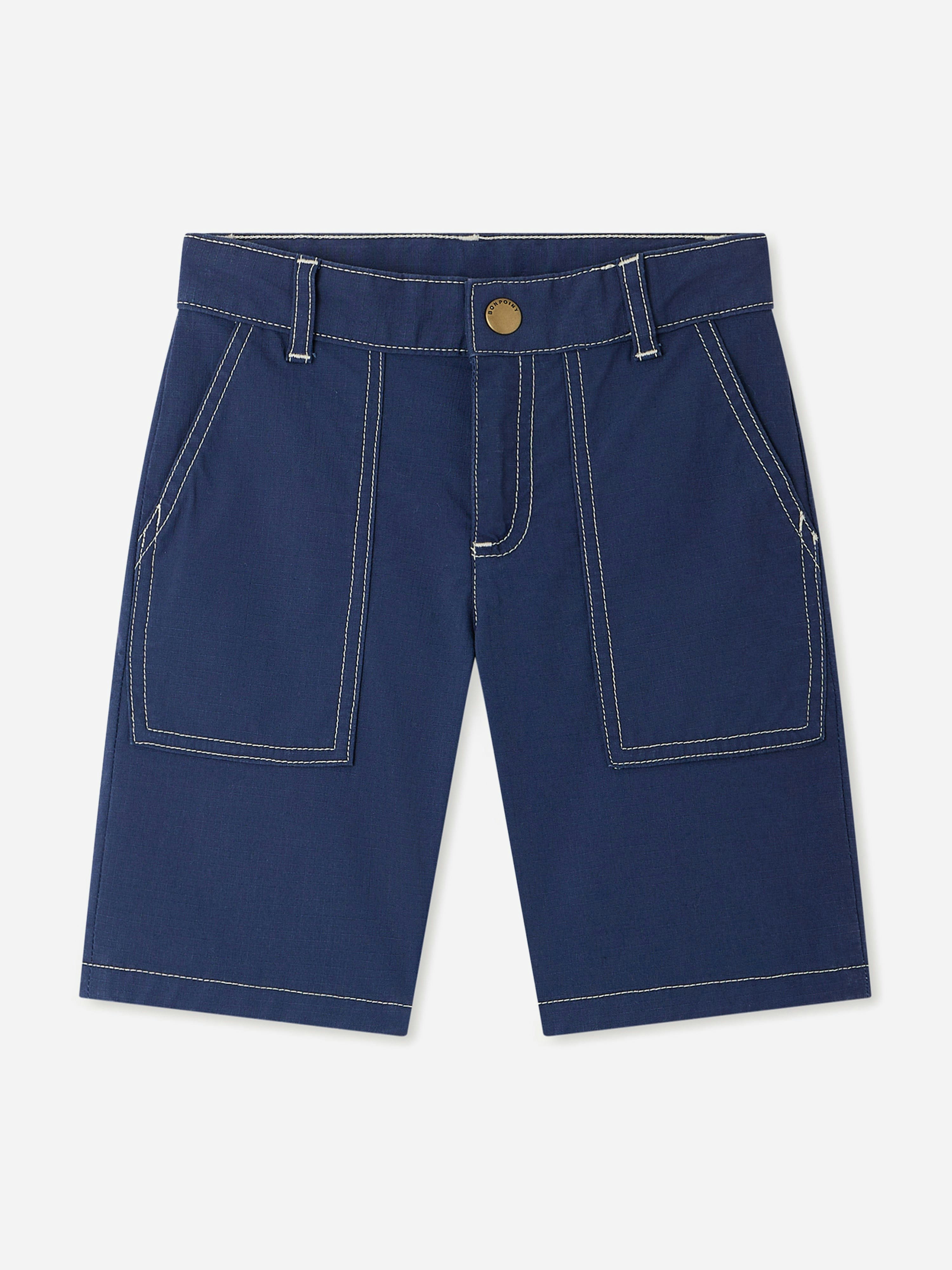 Bonpoint Boys Blue Elzo Shorts In - 10 Yrs