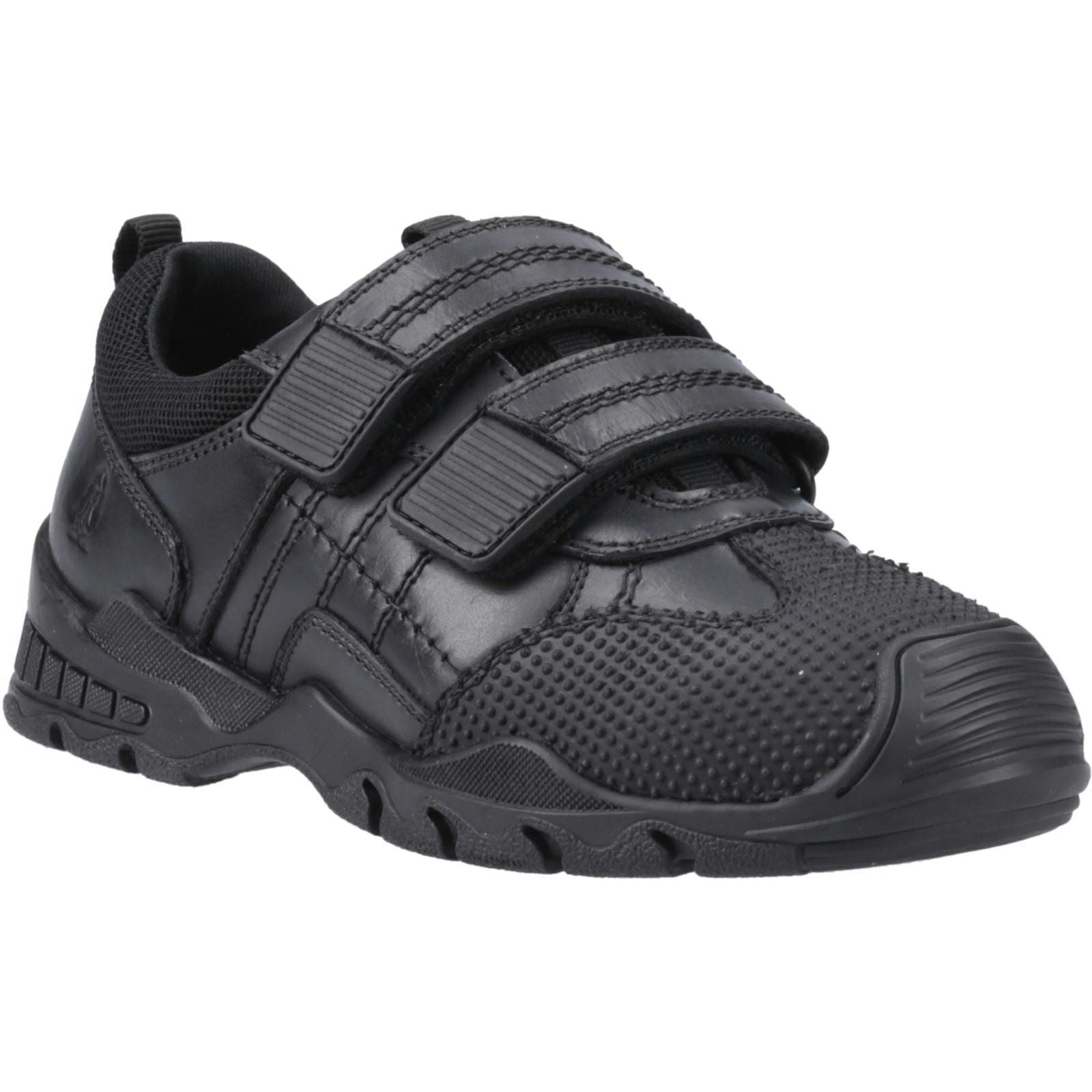 Hush Puppies Boys Black Tristen Leather 'S Loafers - Size 1