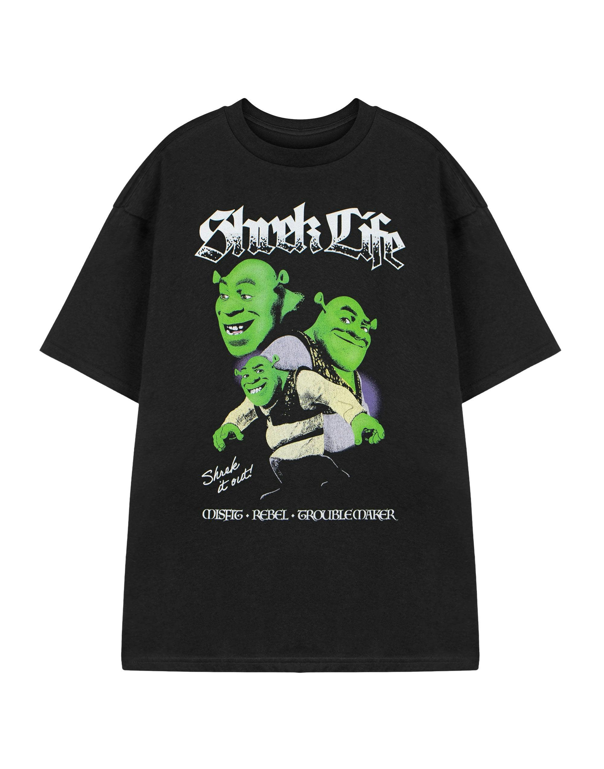 Vanilla Underground Unisex Black Shrek Shrek Life Short Sleeved T-Shirt - XXX-Large