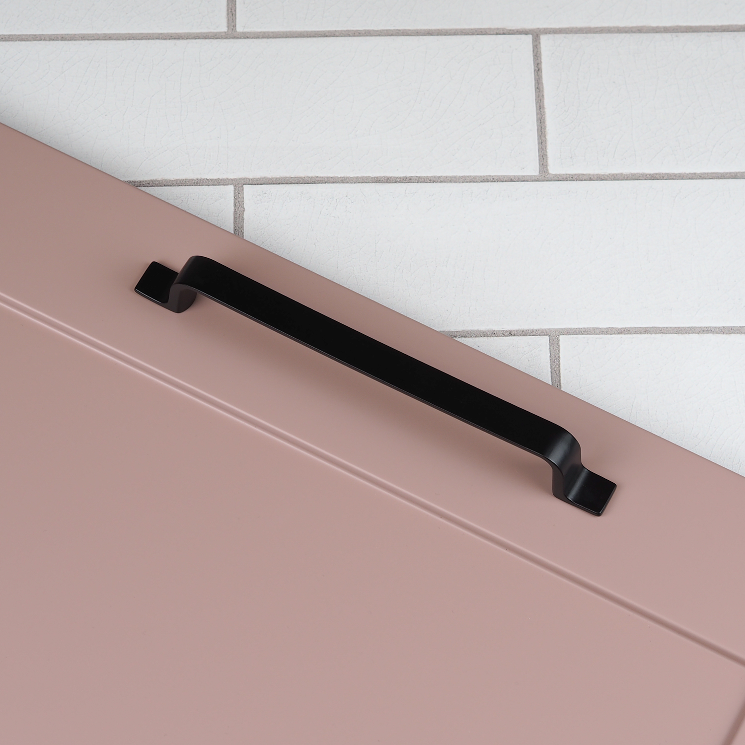Rackhams Black Matt Strap Handles - 160Mm Handle