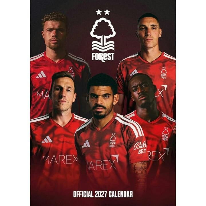 Nottingham Forest FC A3 Calendar 2027, Wall Calendars, Month To View, Gift - Image 3