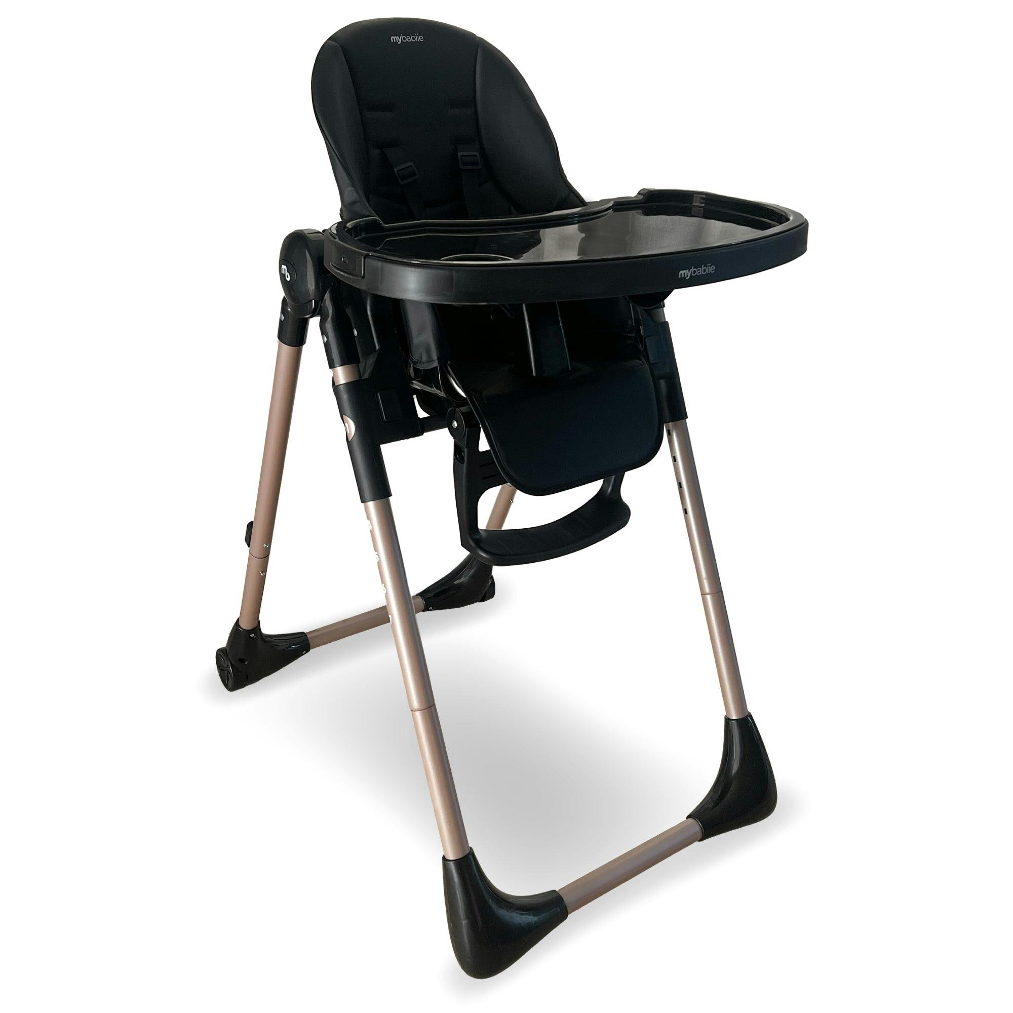 My Babiie Gold/Black Mbhc9 Luxe Highchair From Birth - Rose