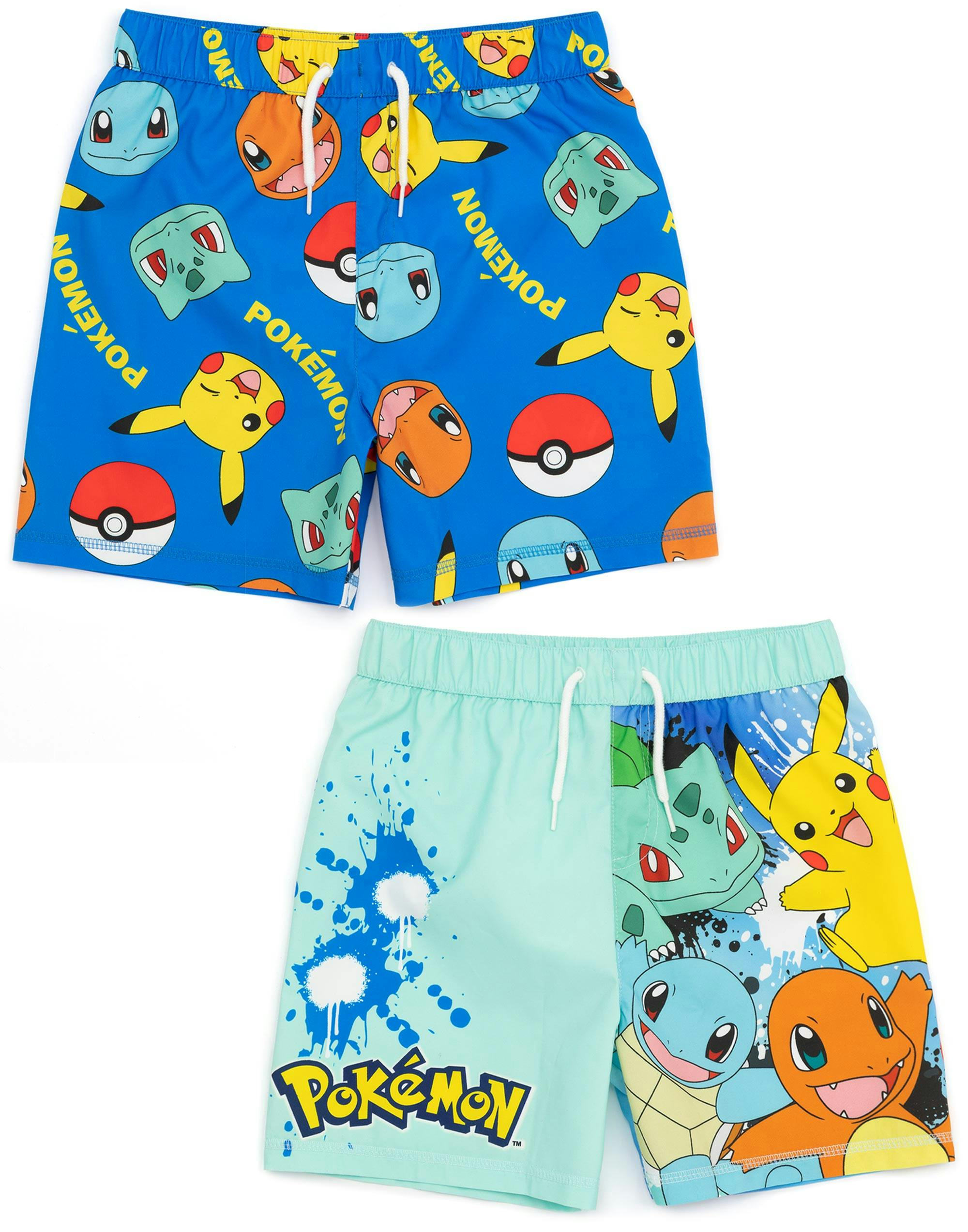 Vanilla Underground Boys Blue Pokemon Characters Multi-Pack Of 2 Swim Shorts - 11-12 Years