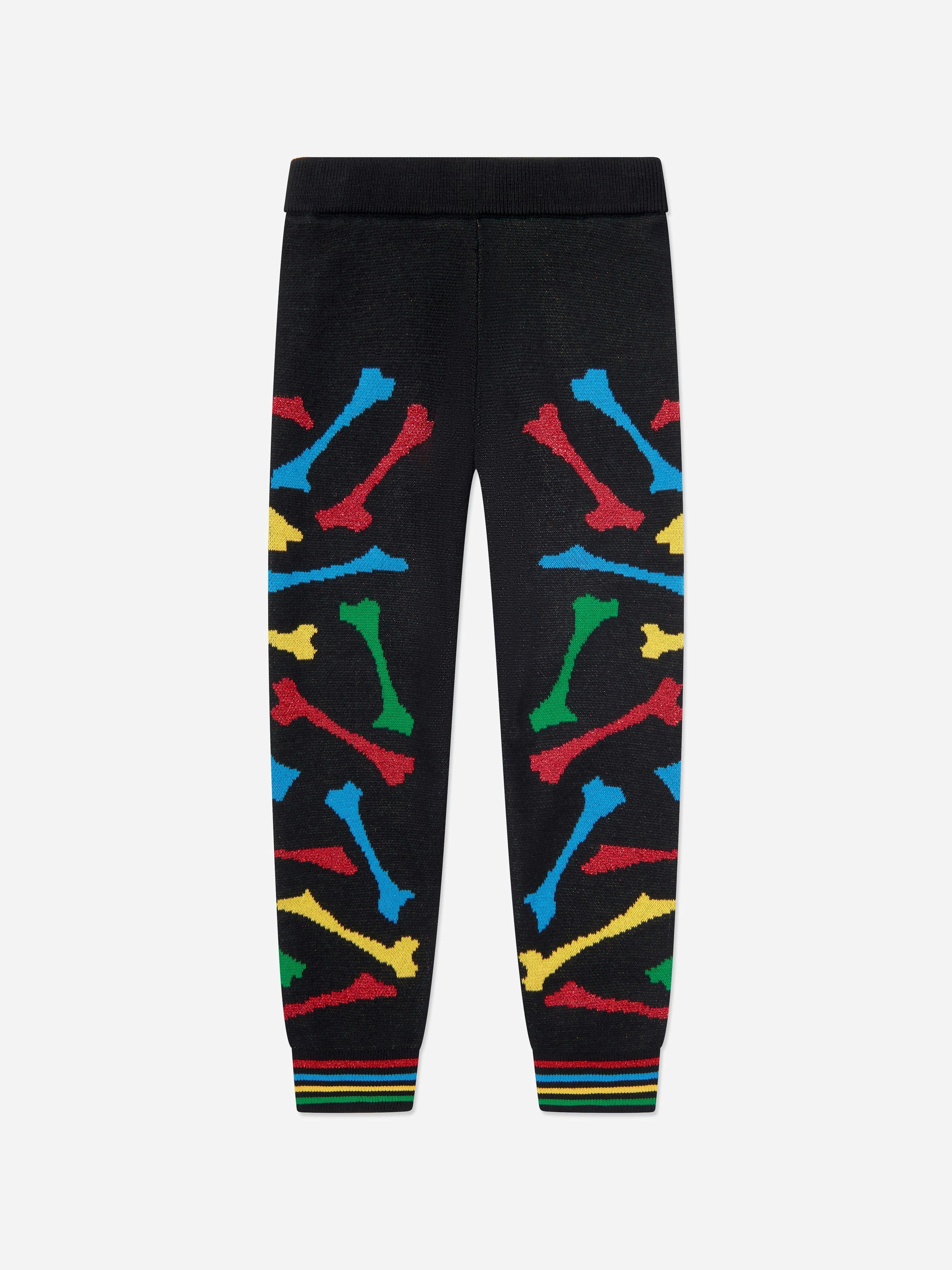 Amiri Boys Black Kids Bones Stacked Joggers In - 10 Yrs