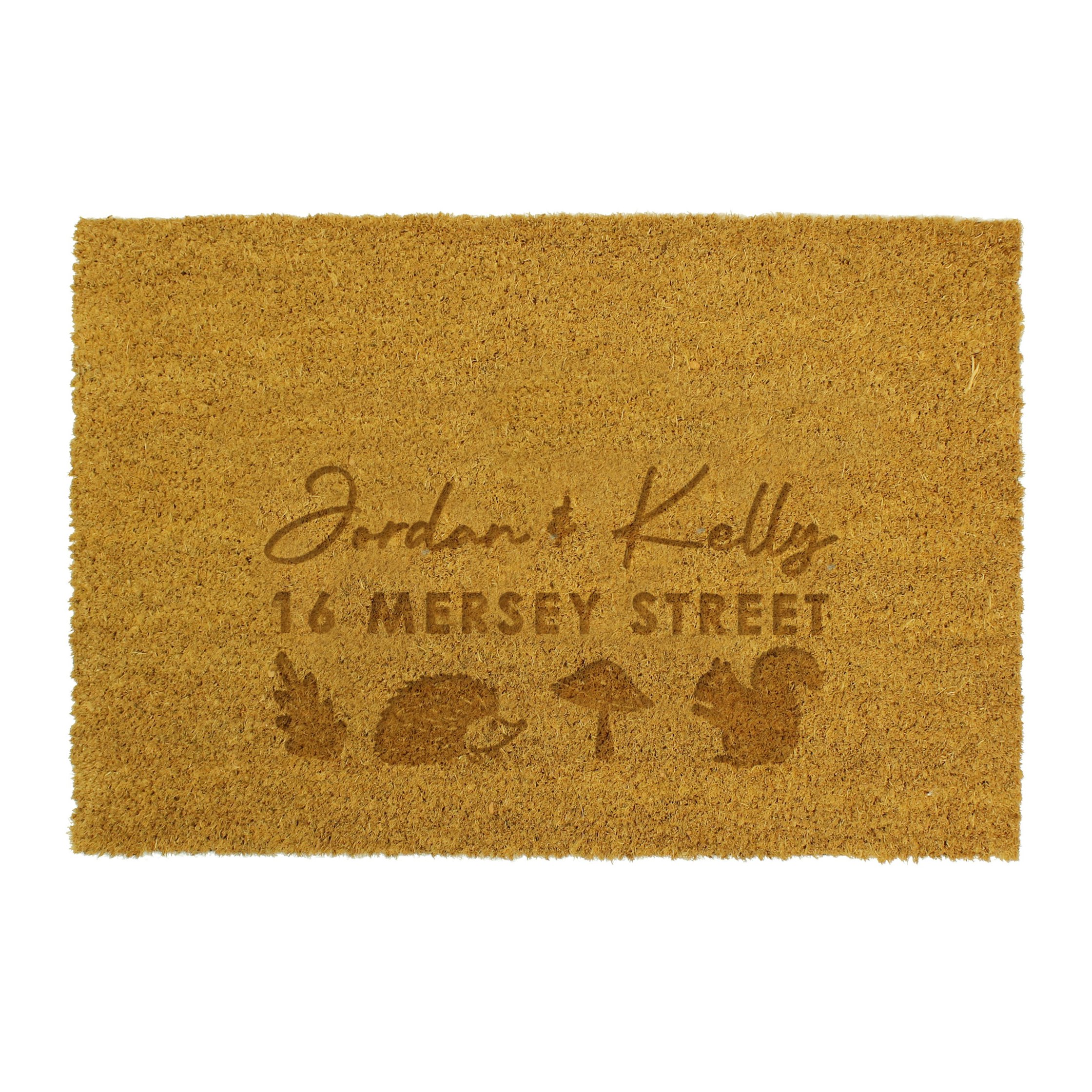 Rackhams Personalised Pumpkin Rectangle Doormat