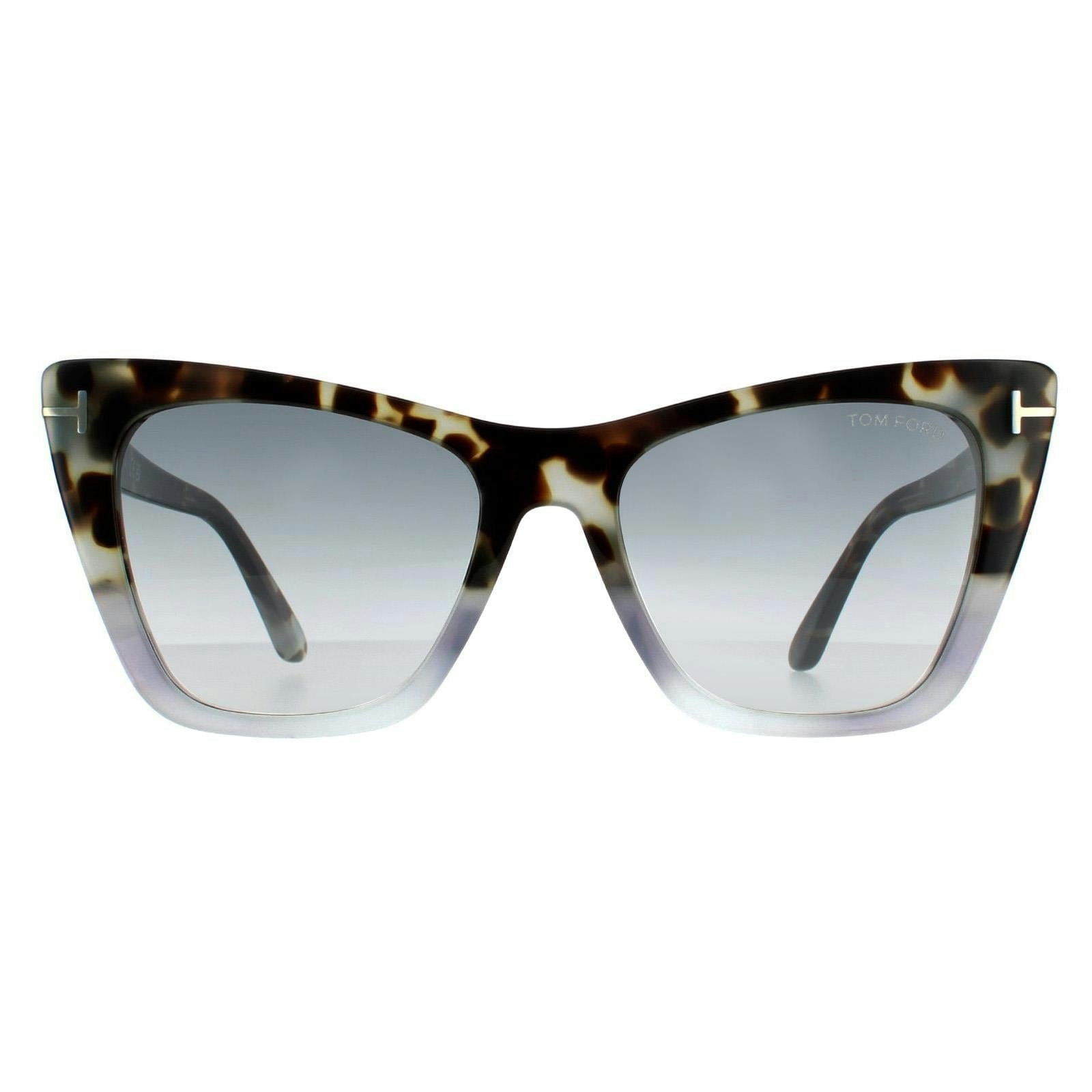 Tom Ford Women's Grey Poppy Ft0846 Coloured Havana Sunglasses