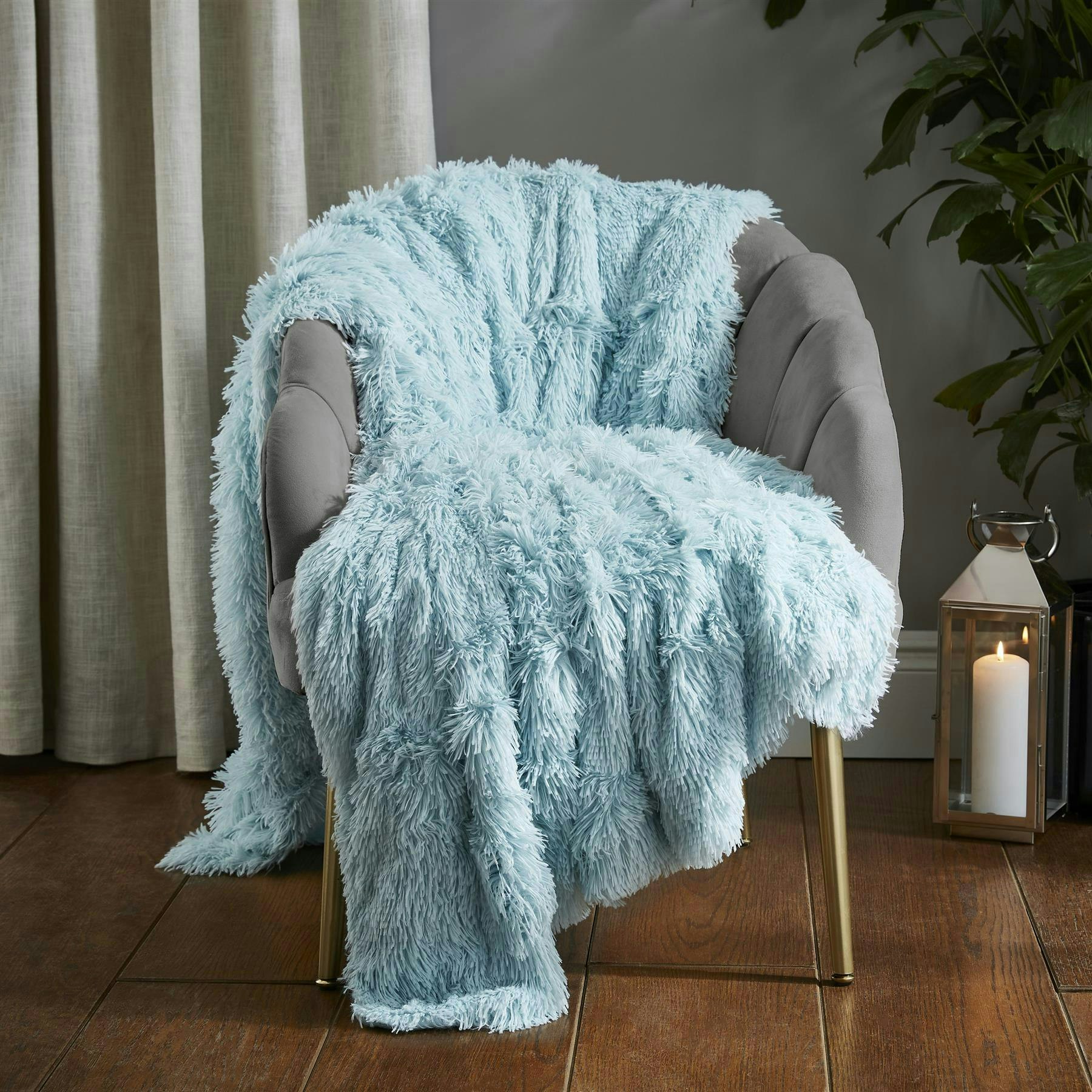 Rackhams Cuddly 150X200cm Throw Duck Egg - Duck Egg 150Cm X 200Cm