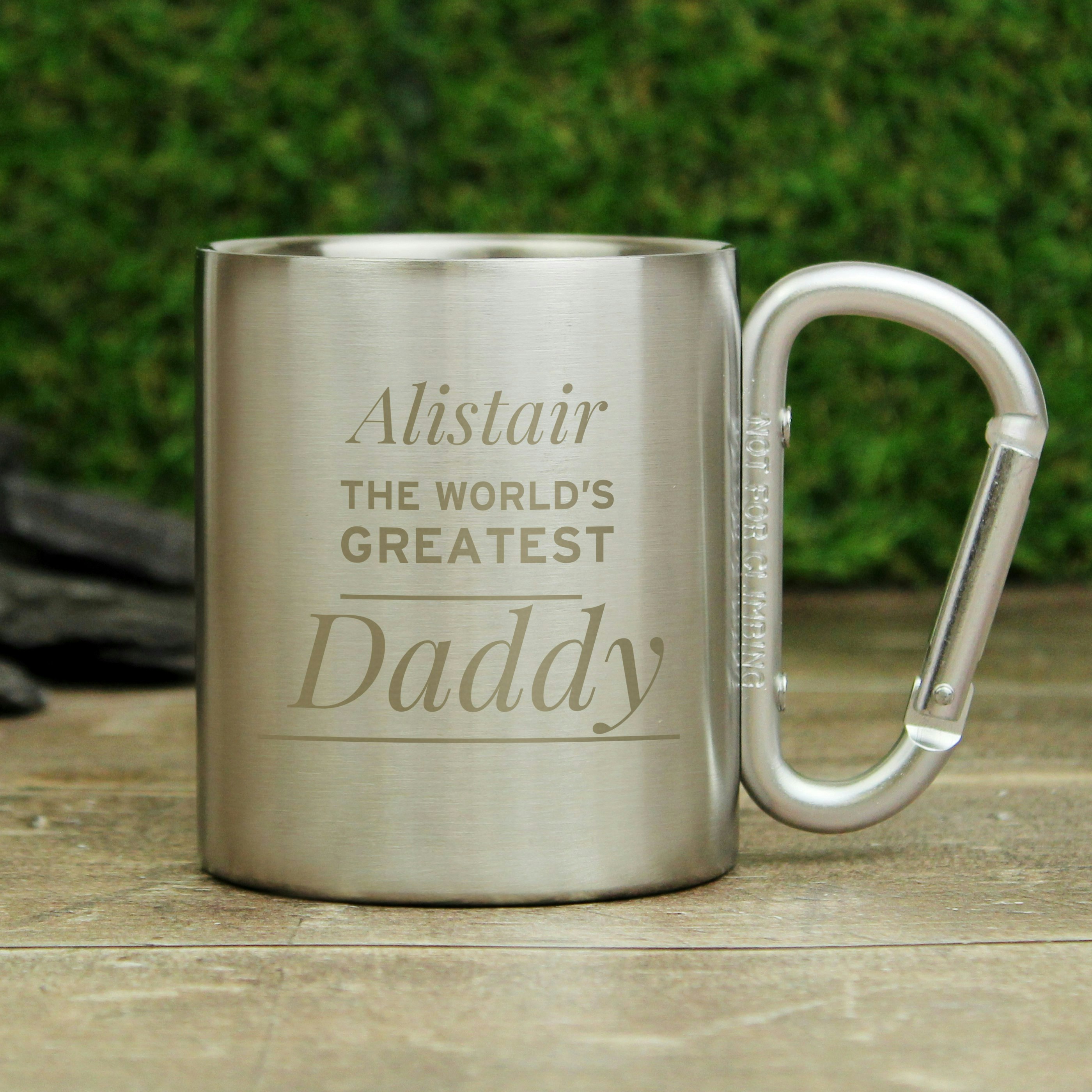 Rackhams Personalised 'Any Message' Stainless Steel Mug