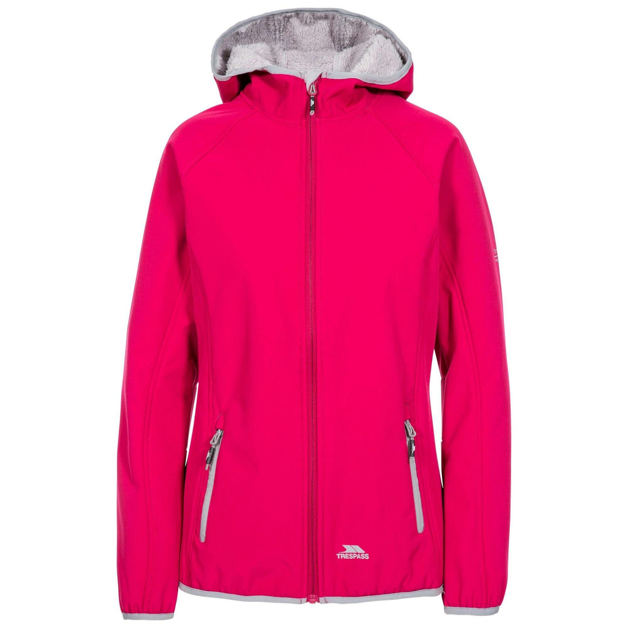 Trespass Women's Pink Emery Softshell Fleece - Cassis - Xxs - Cassis - 96% Polyester/4% Elastane