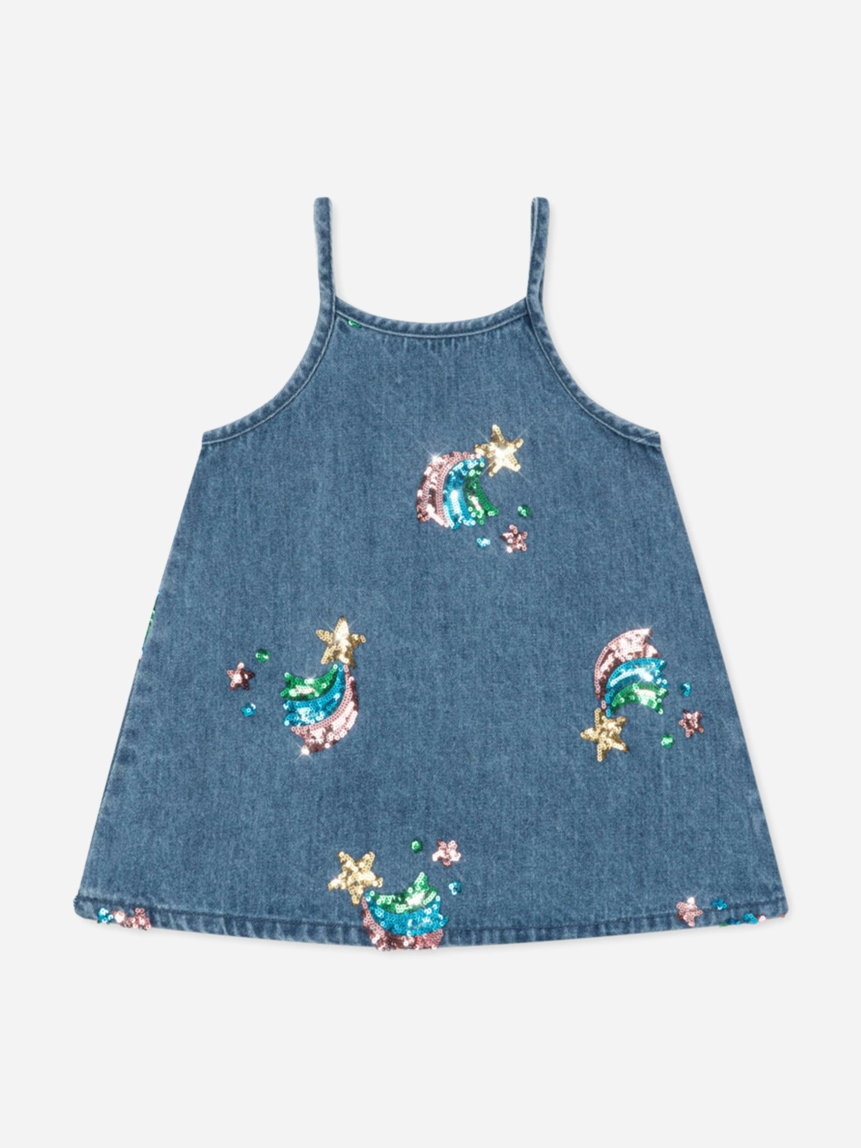 Konges Slojd Girls Blue Konges Sløjd Magot Sequin Strap Dress In - Multicoloured - 9 - 10 Yrs