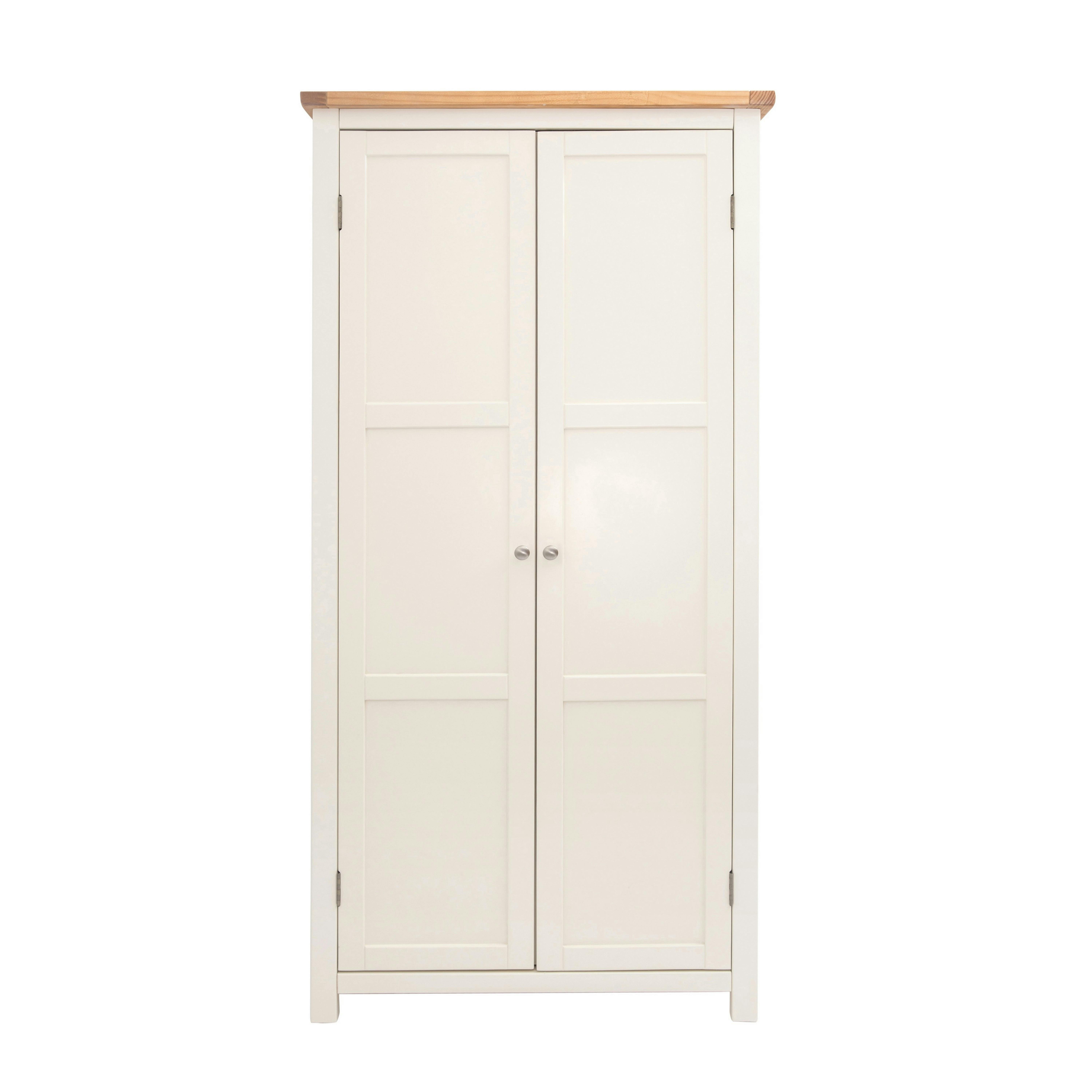 Cabinet Bits White Maggiori 2 Door Wardrobe Chrome Knob - Off
