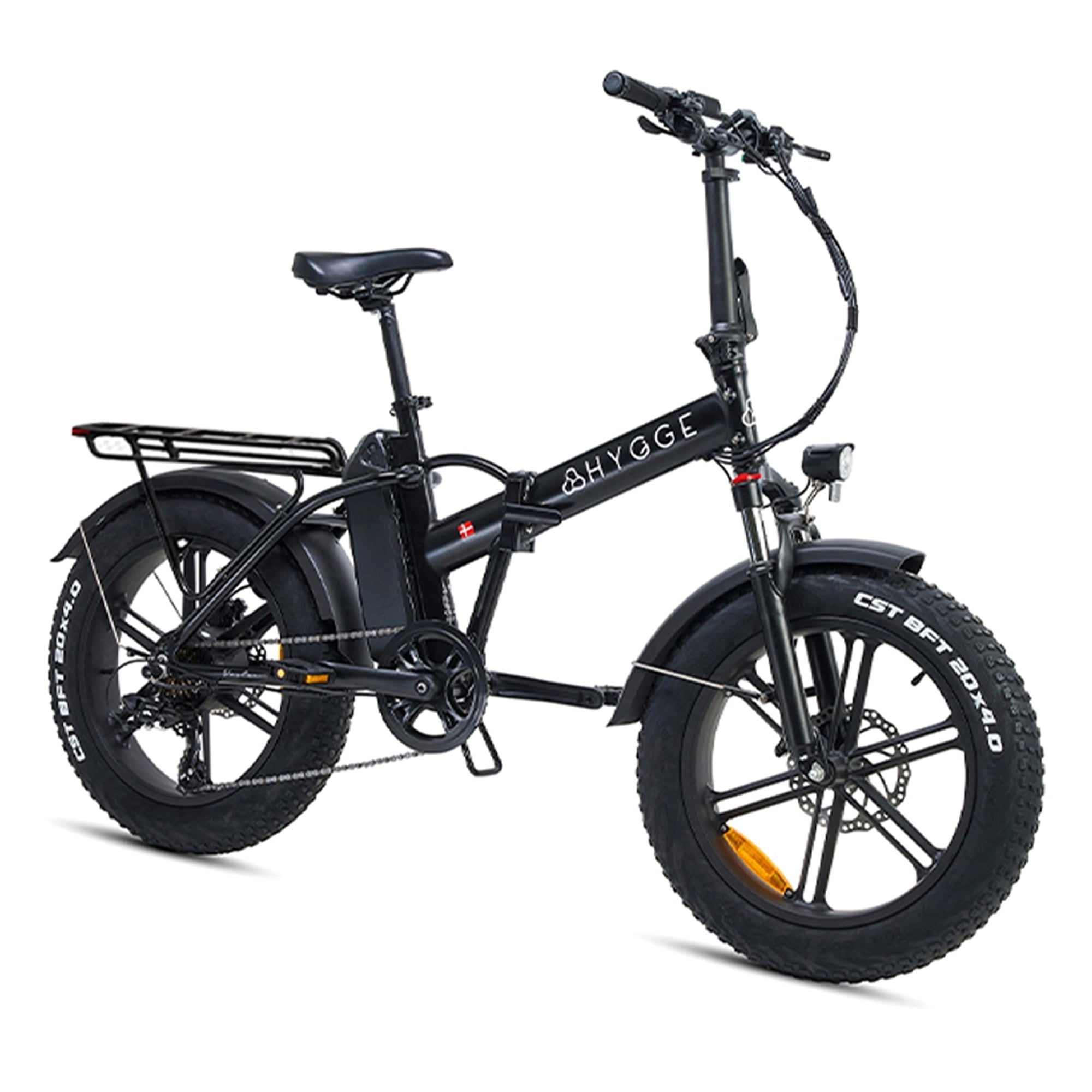 Hygge Bikes Onyx/Black Vester 2026 - Folding Fat Tyre E-Bike 48V 14Ah - L165/W20/H117 Cm - Foldable & Compact E-Bike