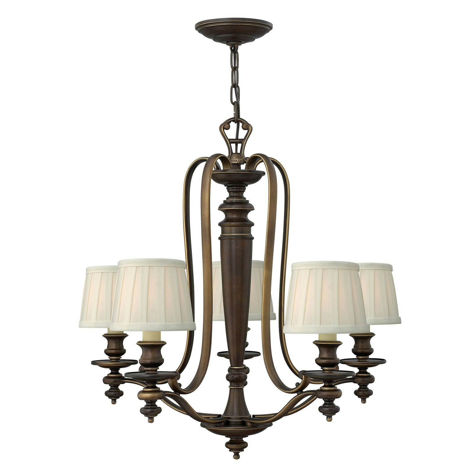 Rackhams Light/Bronze Bulb Chandelier Hanging Pendant Royal Led E14 60W Bulb Size 5