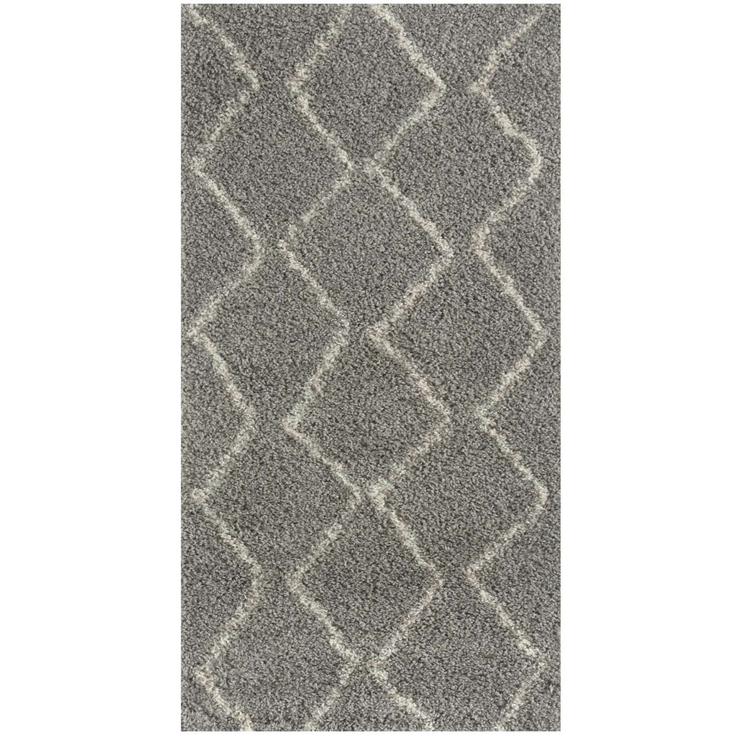 The Rugs Grey Moroccan Shaggy Rug | 810 - 80X150 Cm