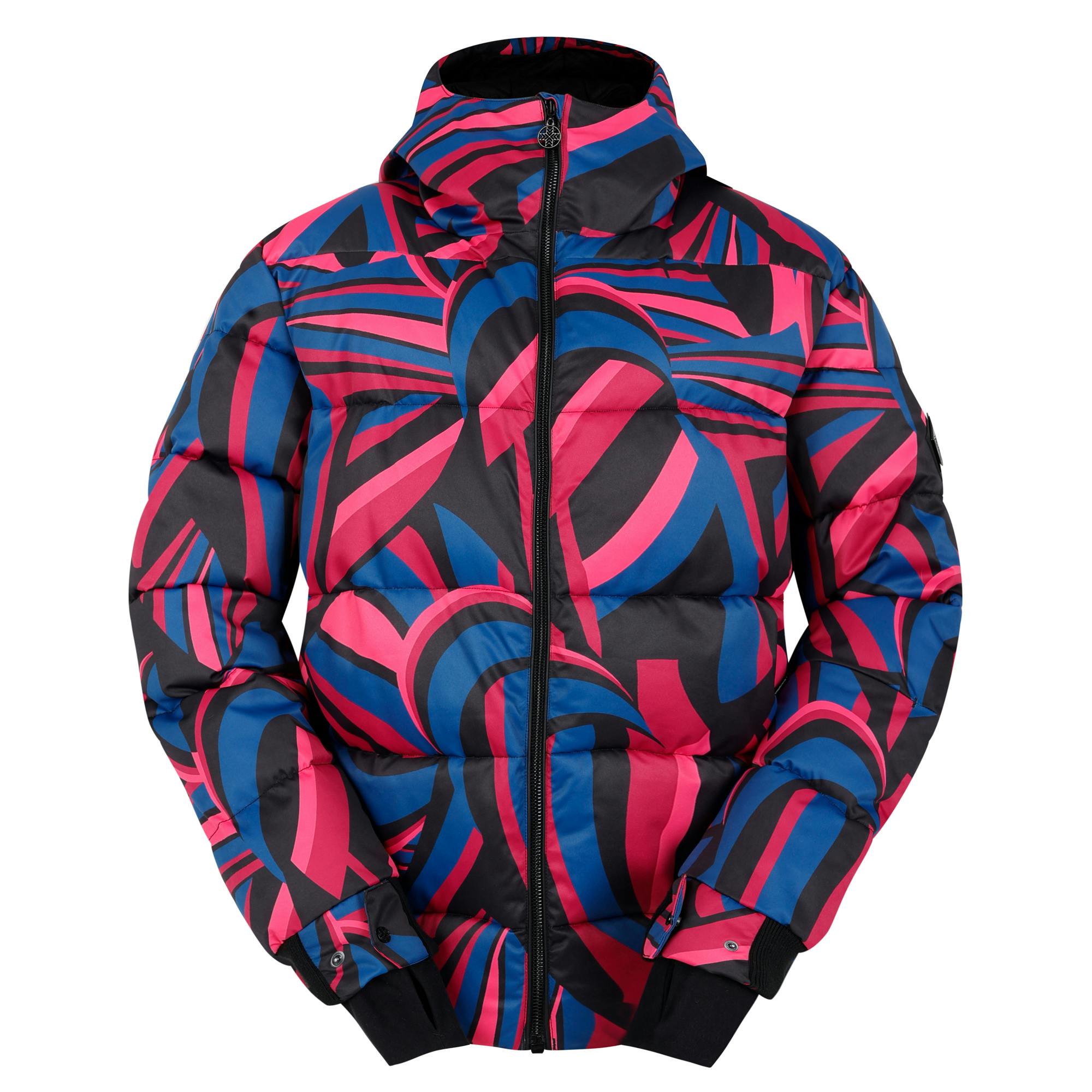 Dare 2B Women's Pink Showcase Patterned Baffled Ski Jacket - Hot - 20 Uk - Hot - 100% Mixed