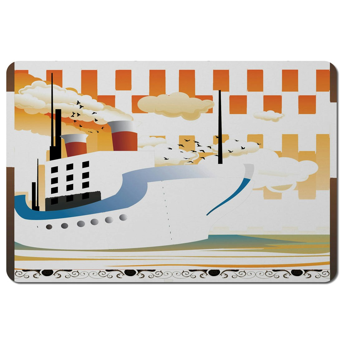 Rackhams Art Deco Ship (Placemat) Size 6