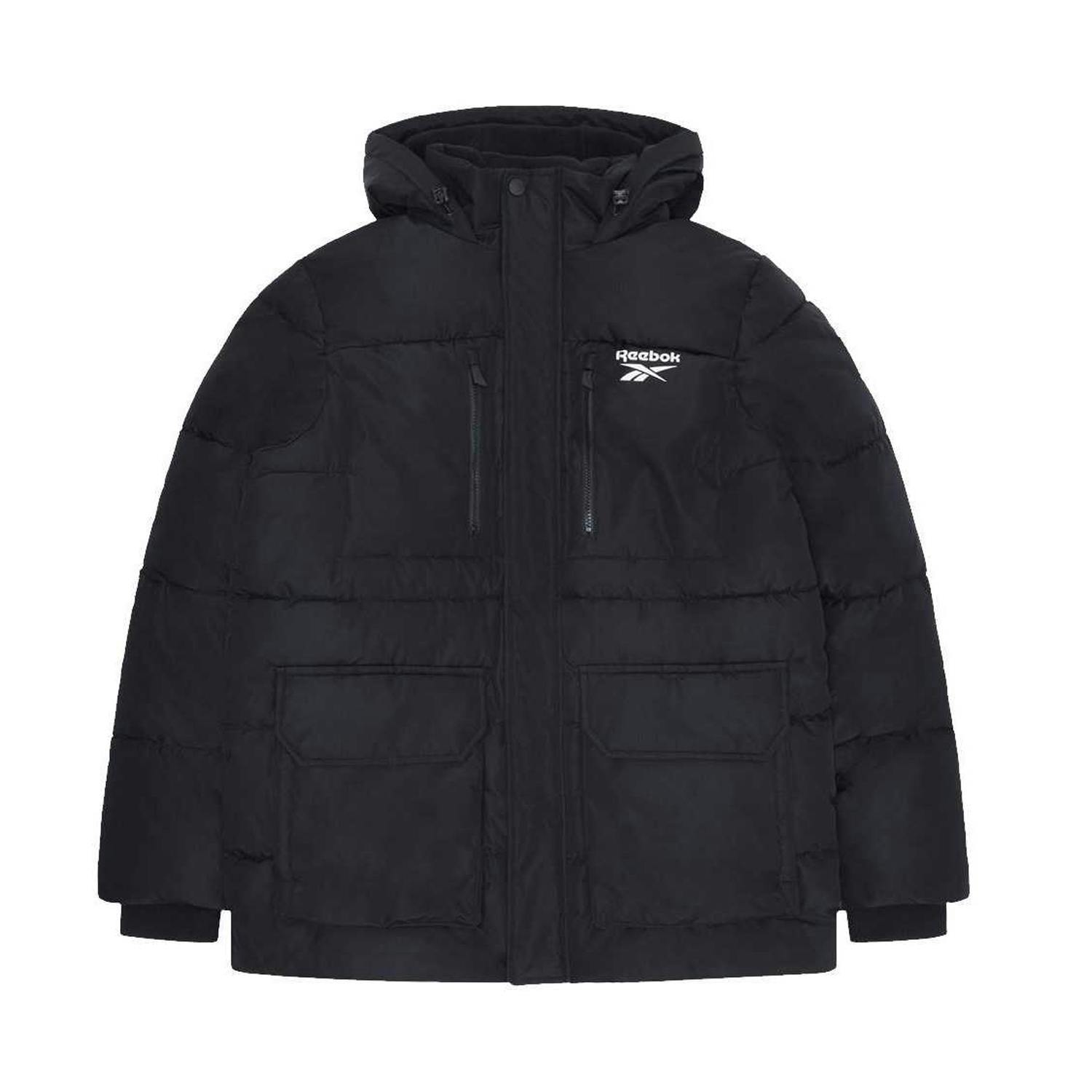 Reebok Men's Black Rb1577 Puffer Jacket - S - 100% Polyester