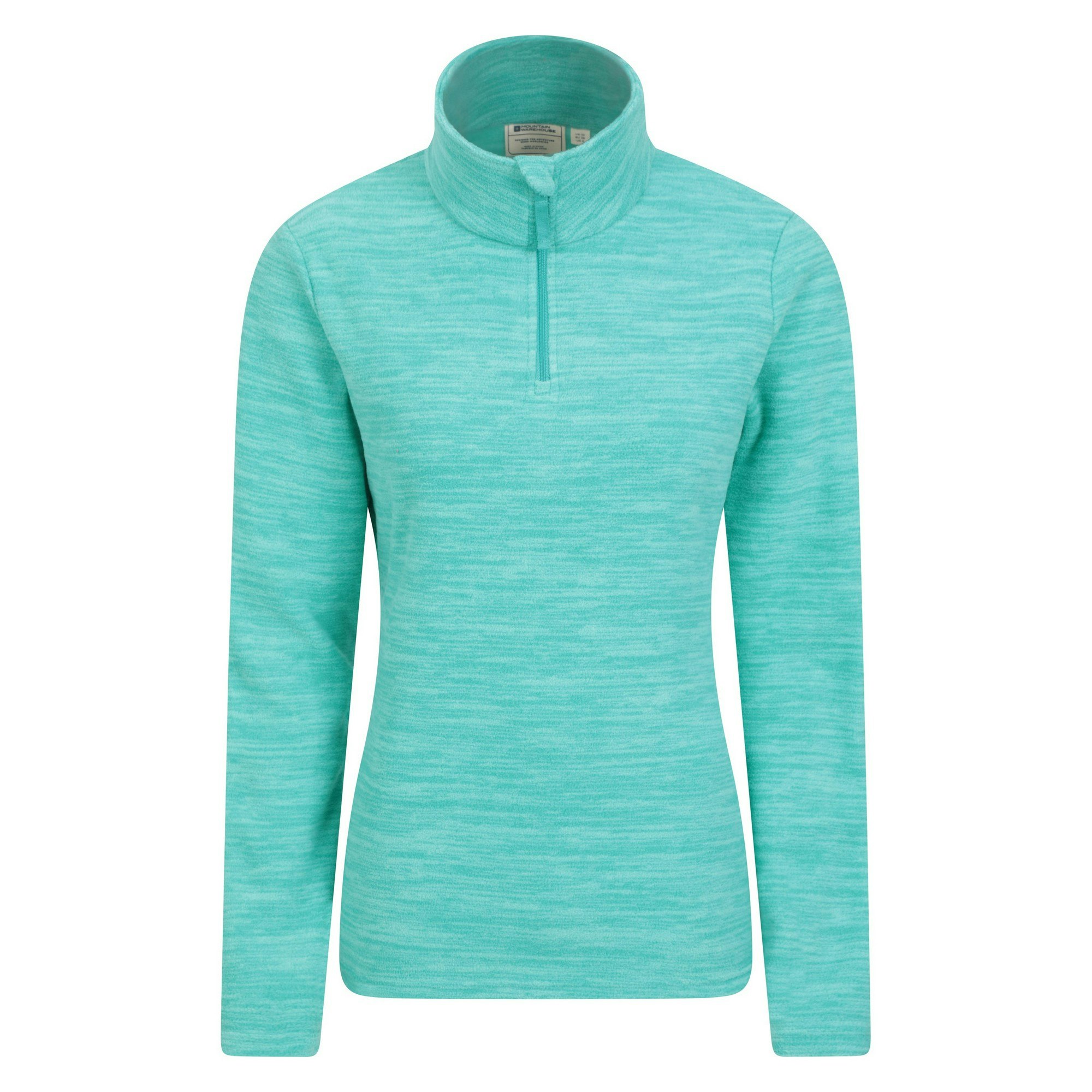 Mountain Warehouse Women's Turquoise Snowdon Melange Fleece Top - Size 22 Uk