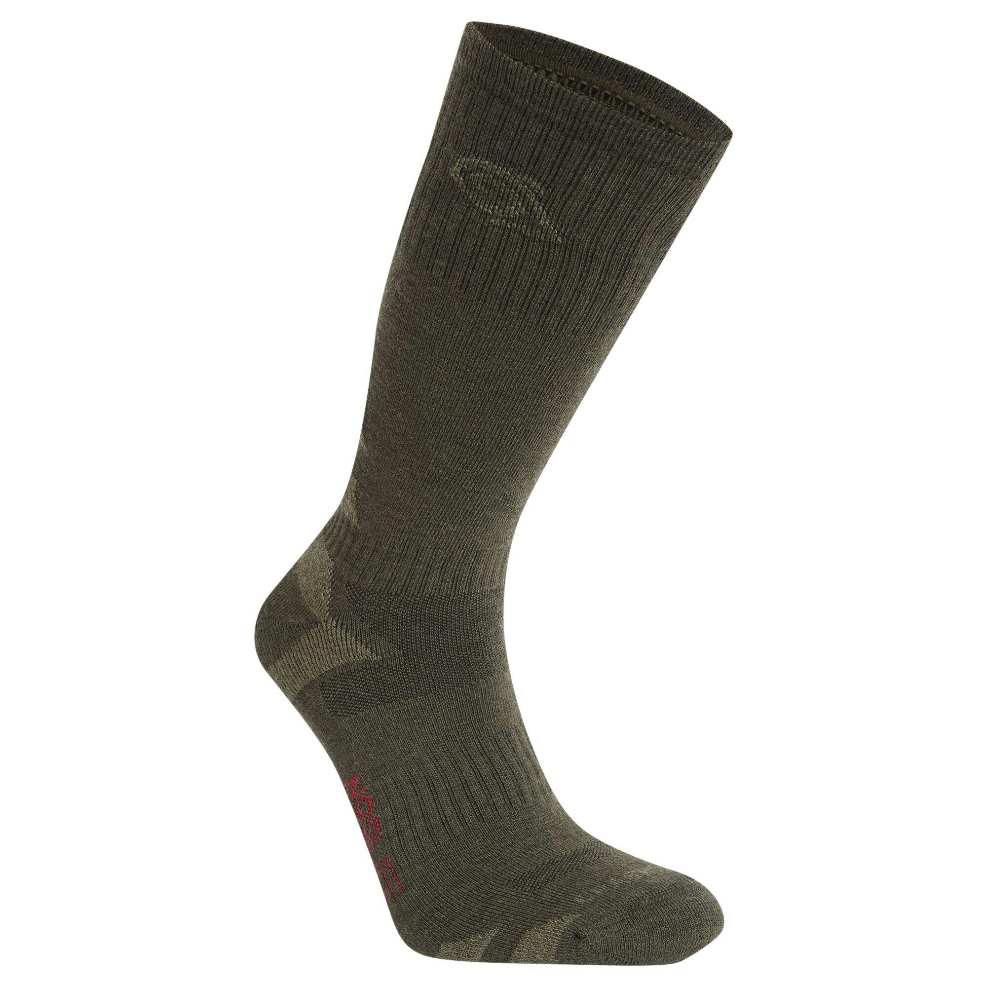 Craghoppers Unisex Green Adult Wool Blend Insect Repellent Advent Socks - Woodland /Parka - Woodland /Parka - 6 Uk-8 Uk - 38% Merino Wool/38% Polypropylene/23% Polyamide/1% Elastane