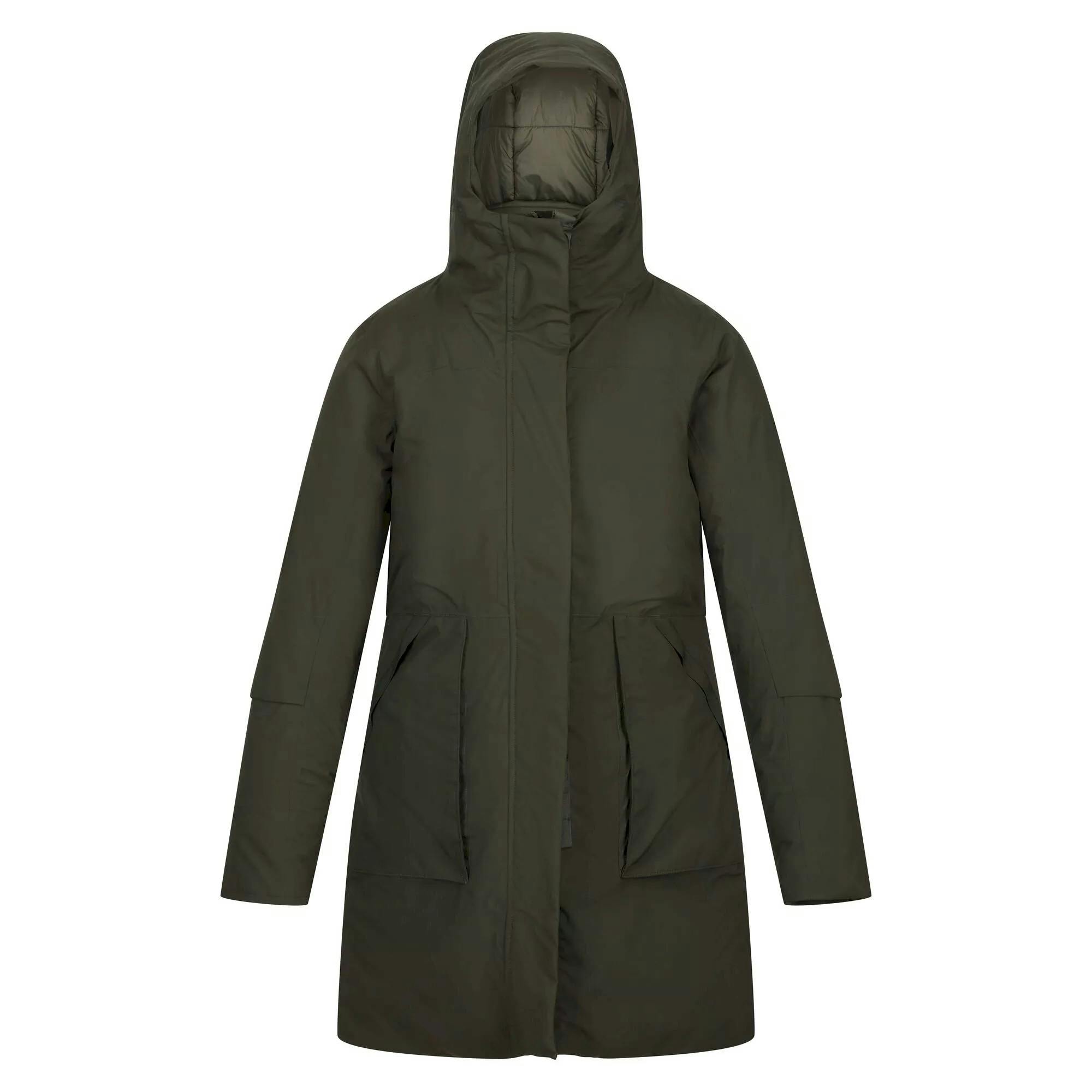 Regatta Women's Dark / Yewbank Ii Waterproof Parka - Khaki - 12 Uk - Khaki - 100% Polyester