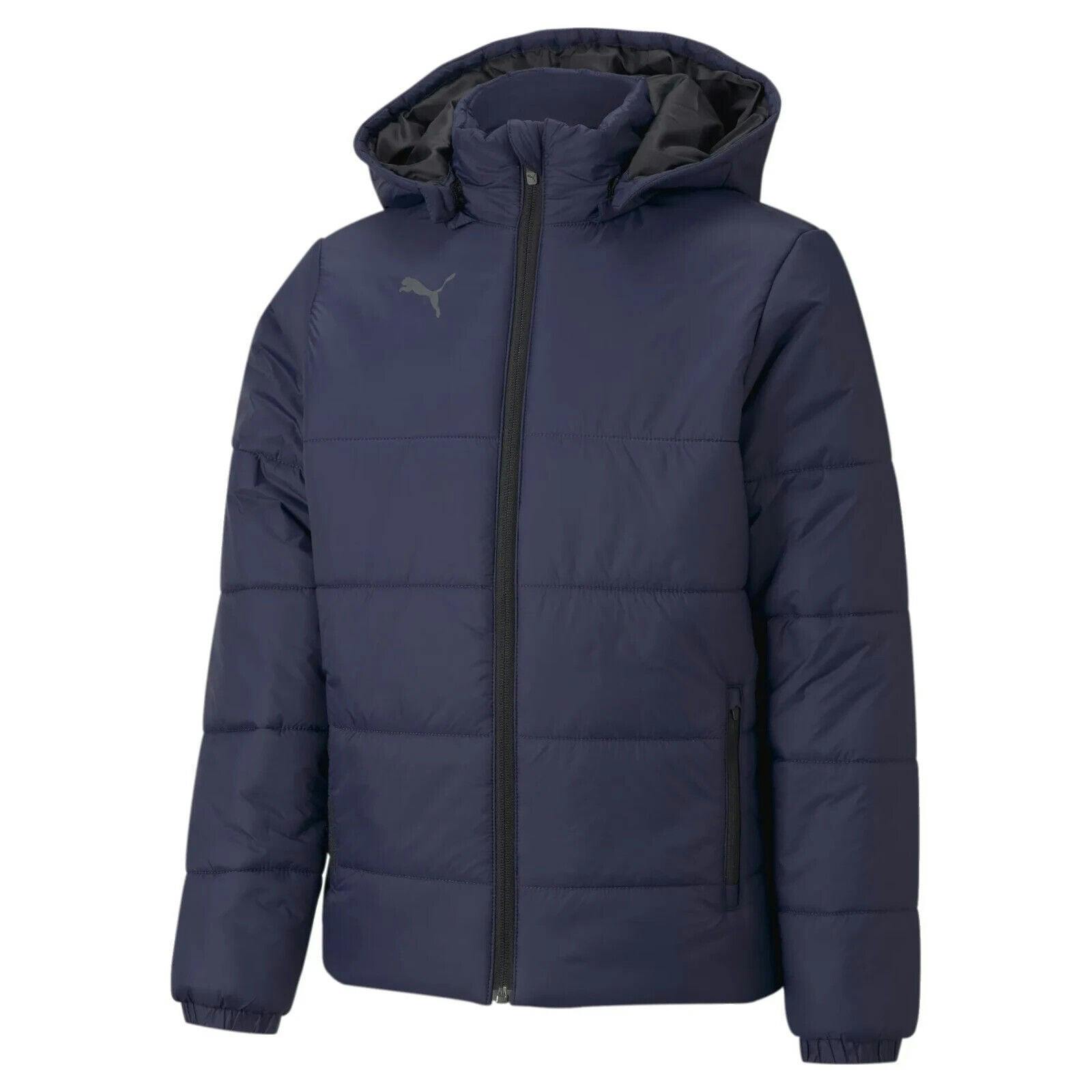 Puma Boys / Girls Teamliga Winter Padded Jacket Coat Navy 657266 - 140 9-10 Years
