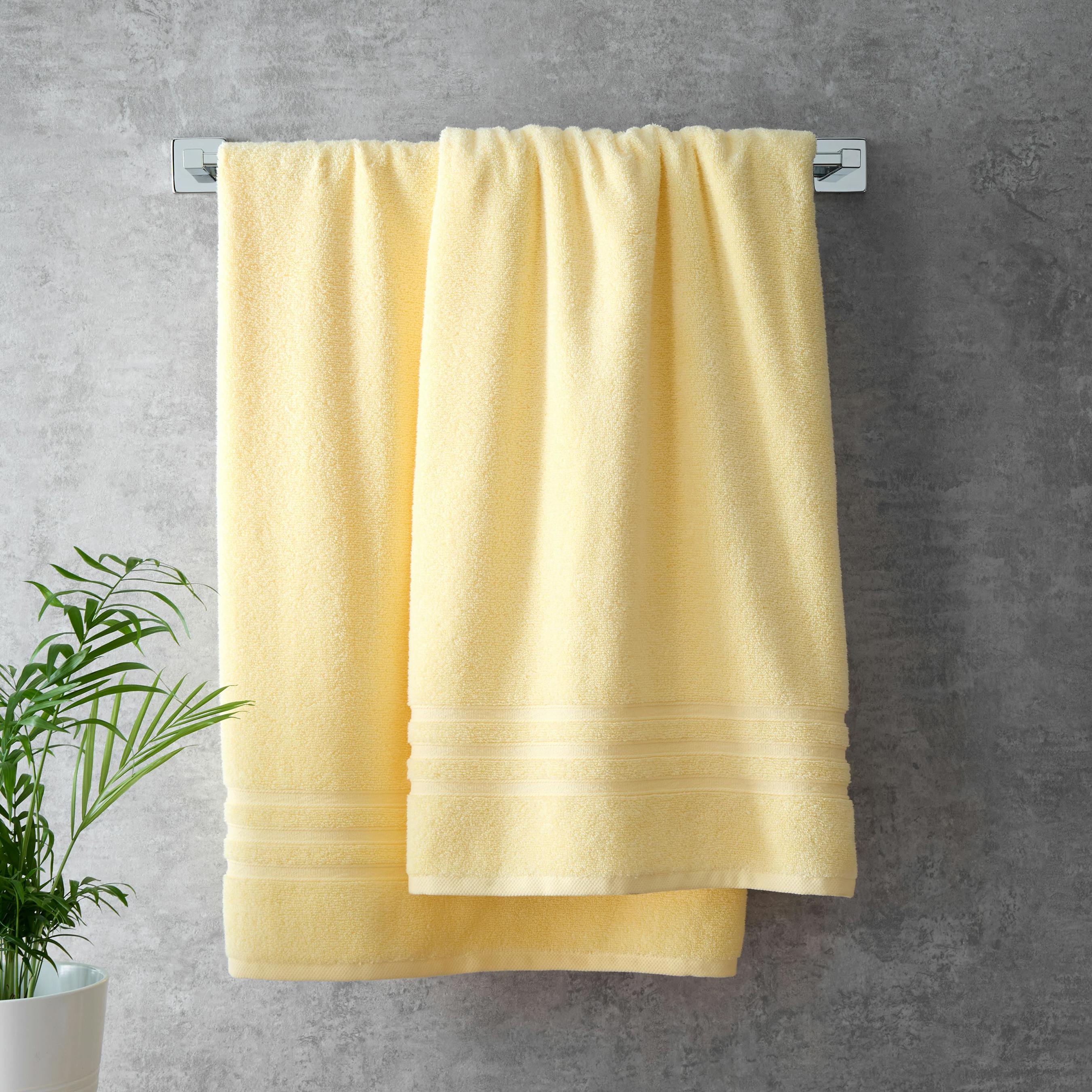 Rackhams Yellow Zero Twist Cotton Towel - Bath Sheet