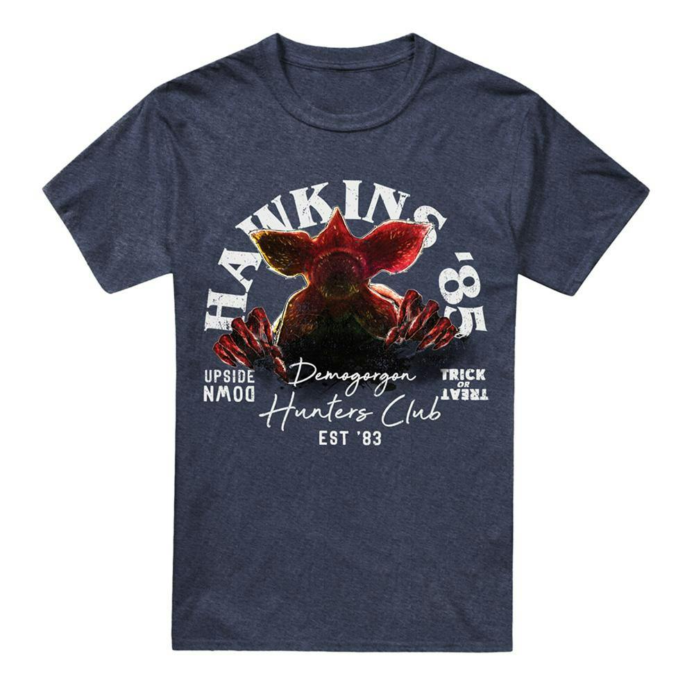 Stranger Things Unisex Adult Hawkins 85 Demogorgon T-Shirt - Navy - S - Navy
