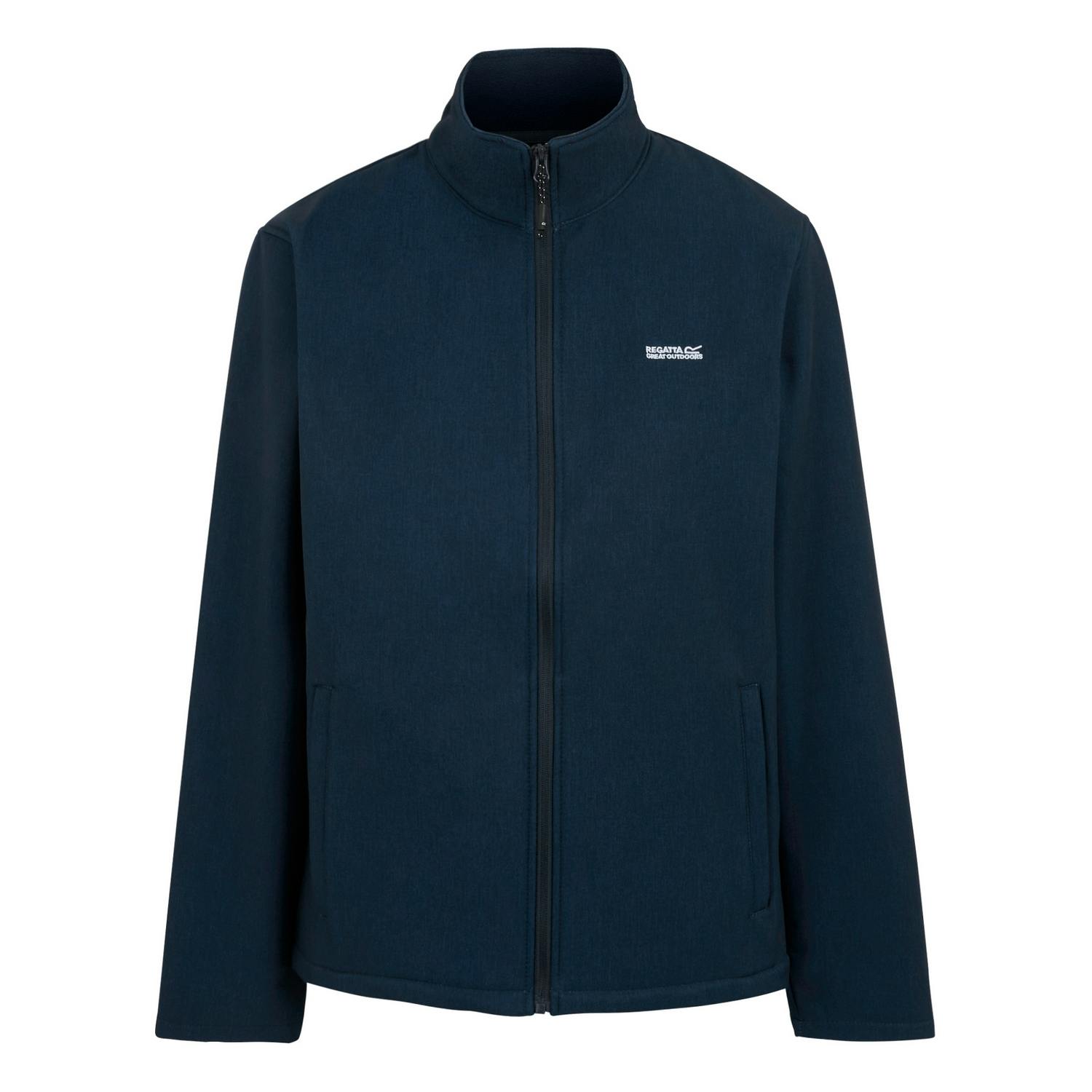 Regatta Men's Cera V Wind Resistant Soft Shell Jacket - Navy Marl/Moonlight Denim - 3XL - Navy Marl/Moonlight Denim - 96% Polyester/4% Elastane
