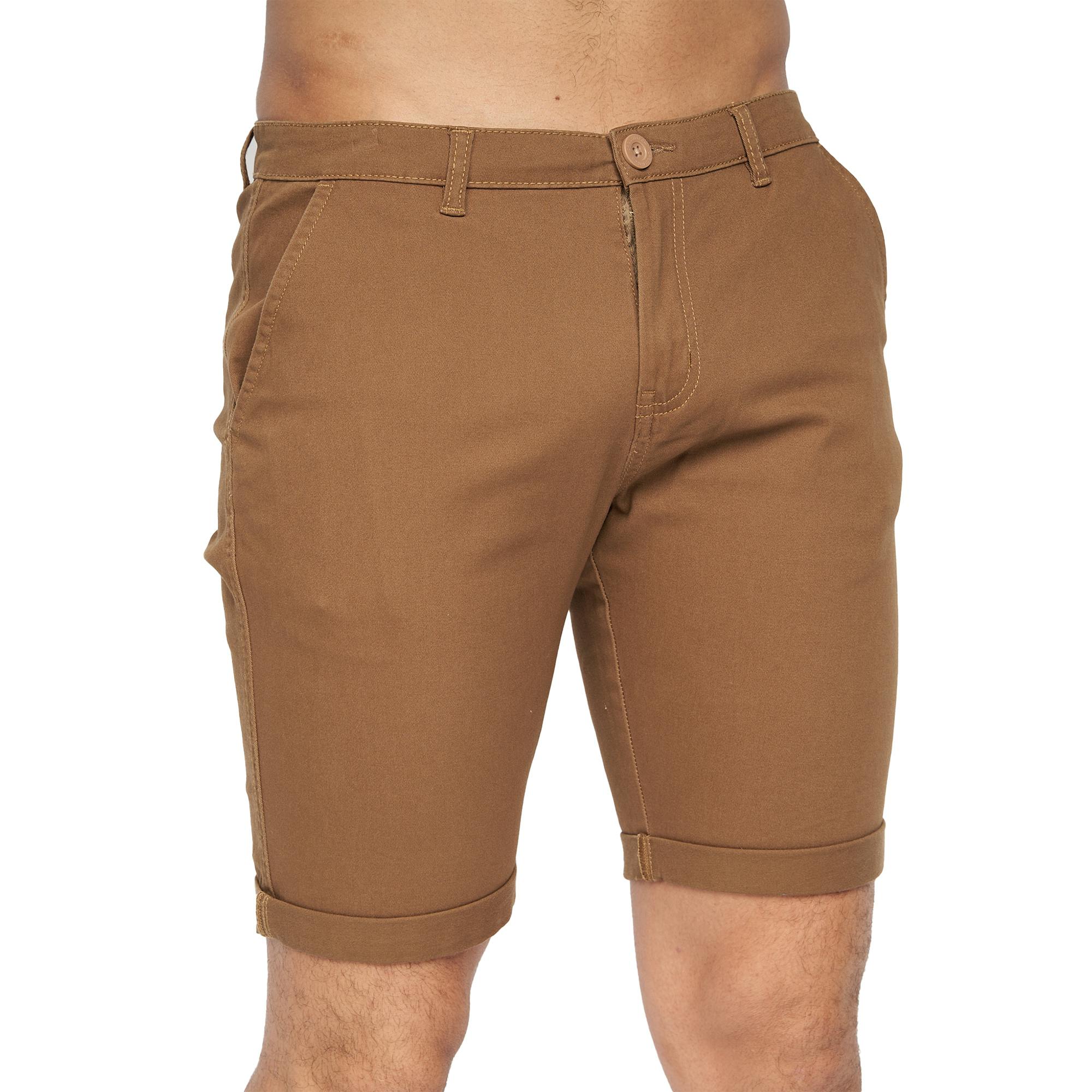 Crosshatch Men's Sinwood Chino Shorts - Cinnamon - 40R - Cinnamon - 98% Polyester/2% Elastane
