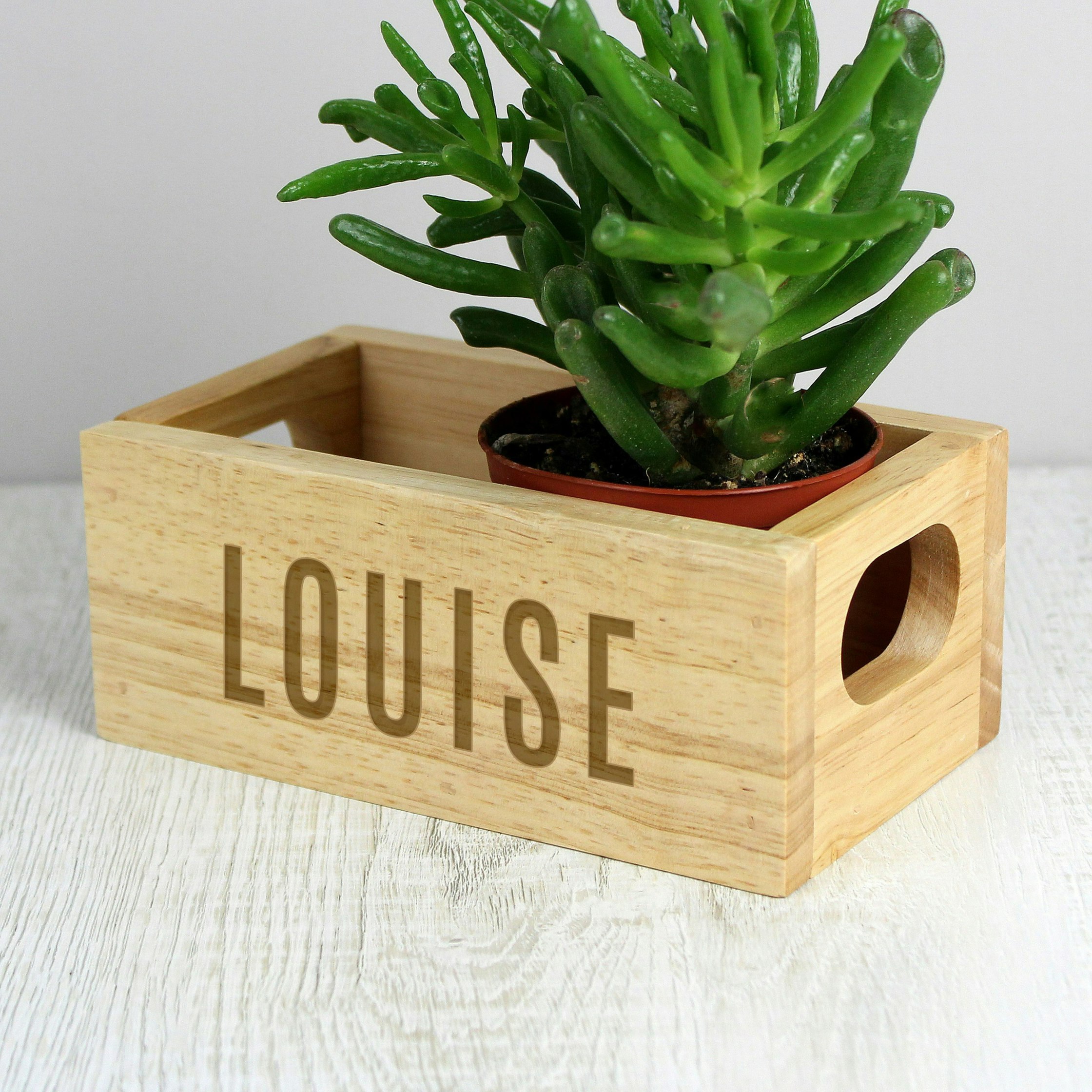 Rackhams Personalised Name Only Mini Wooden Crate