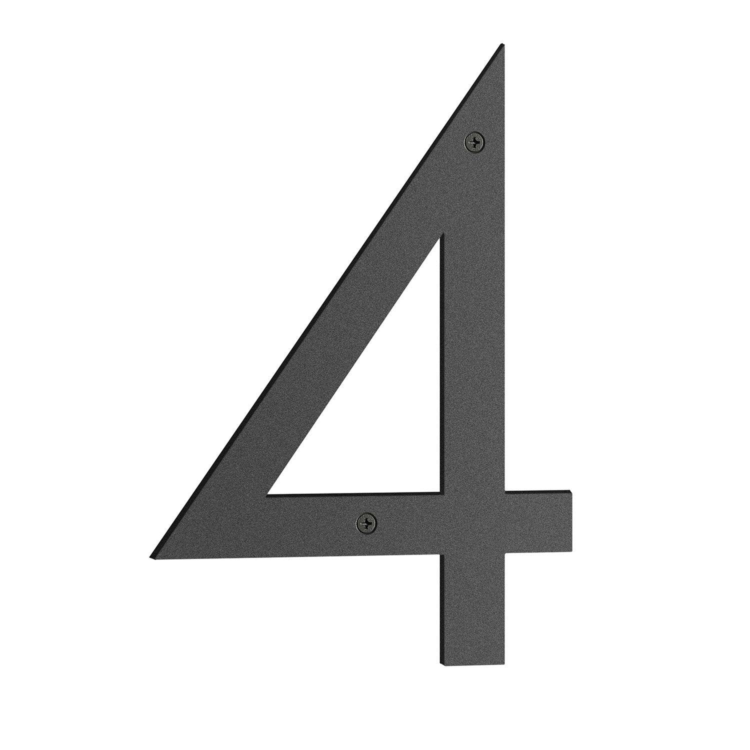 Beslagsboden Black House Number 4 In Matt Nordic Series, Height 230 Mm.