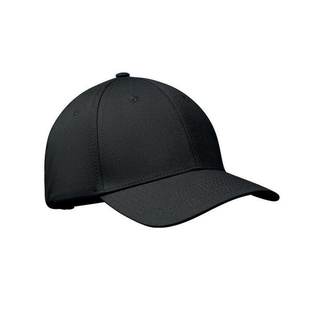 Midocean Black Bahamas Cotton 6 Panel Baseball Cap - One Size - 100% Mixed