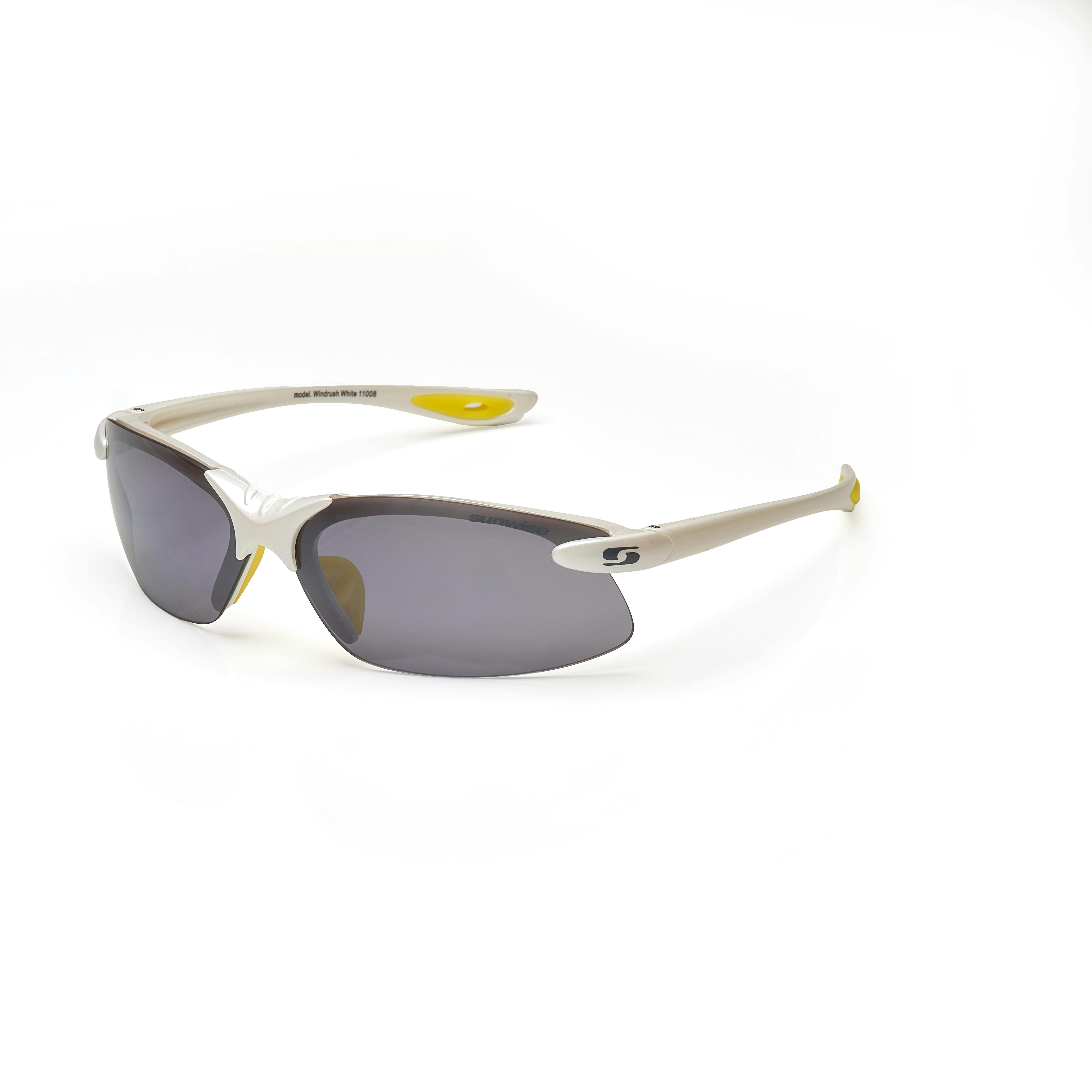 Sunwise White Sprint Sport Sunglasses With Interchangeable Lenses,