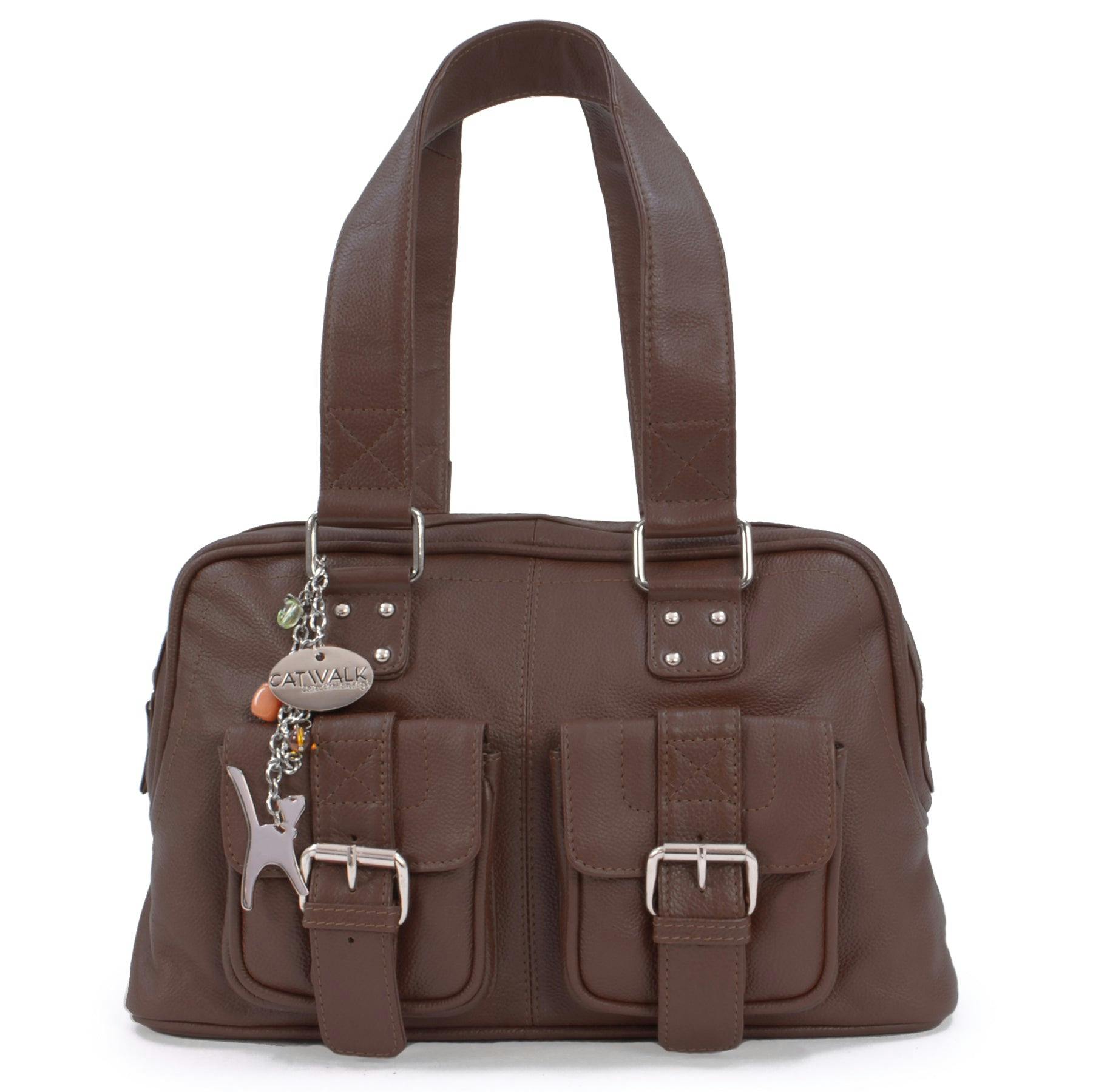 Catwalk Collection Handbags Dark/Brown Caroline - Handbag