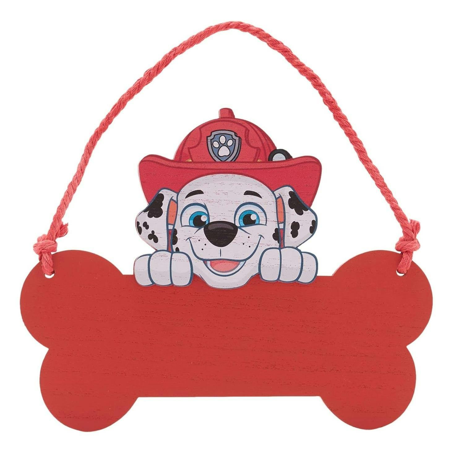 Widdop & Co Red Paw Patrol Marshall Wooden Hanging Plaque - Hanging Plaque - 1