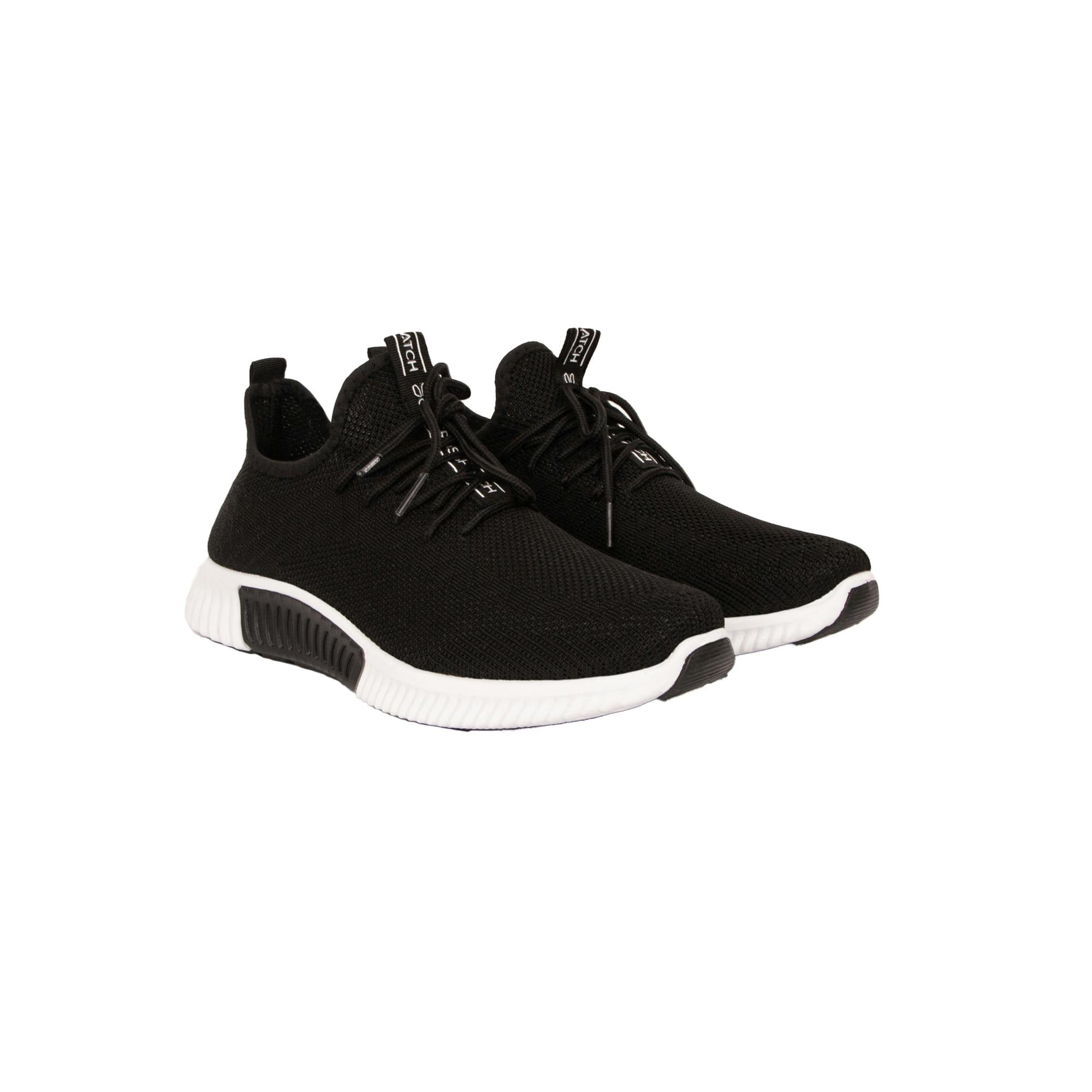 Crosshatch Men's Black Rideout Trainers - 10 Uk - 80% Textile/20% Pu