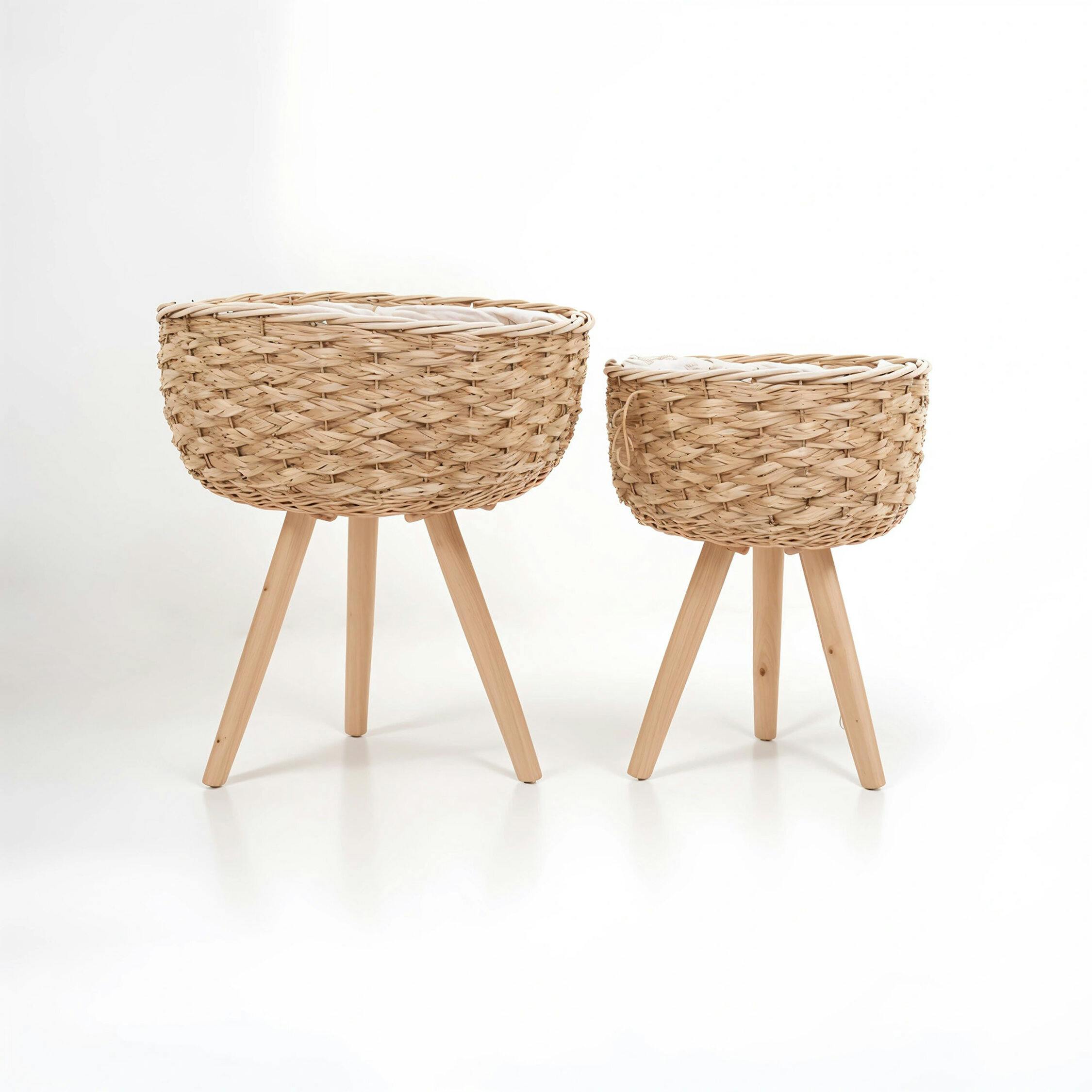 B&Q - Lentigo Set Of Two Natural Planters - Image 2
