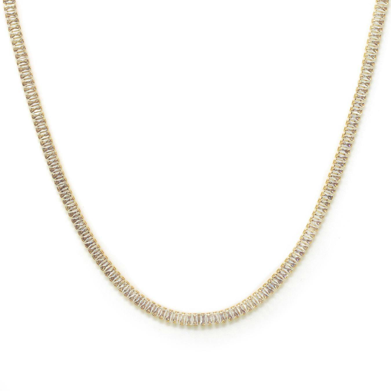 Say It With Yellow/Gold Emerald Tennis Necklace