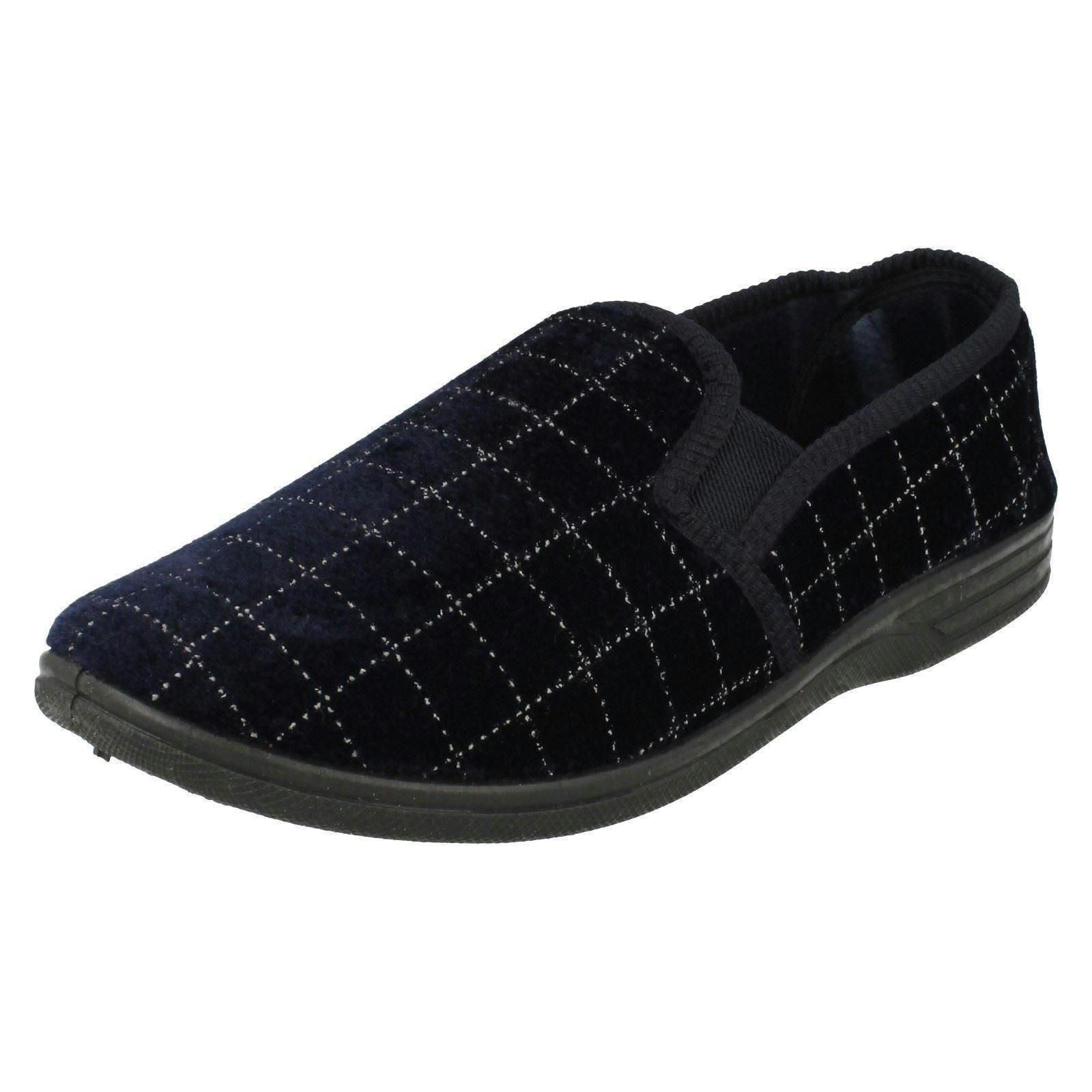 Spot On Men's Slip On Casual Slipper Shoes - Navy - Uk 8
