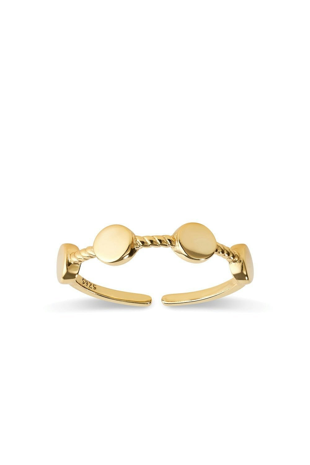 Elk & Bloom Gold 18K Geometric Stacking Ring - No Thank You