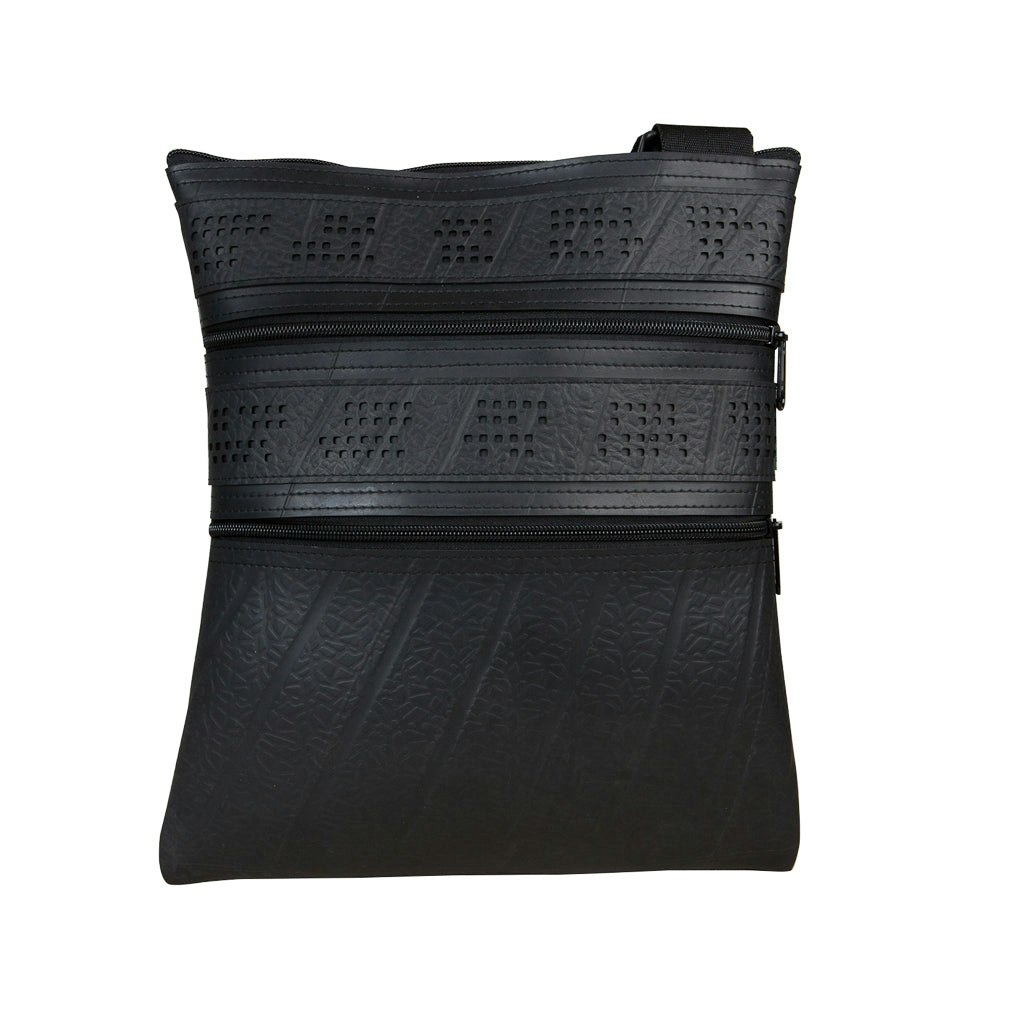 Paguro Black Maggie Special Recycled Rubber Vegan Handbag