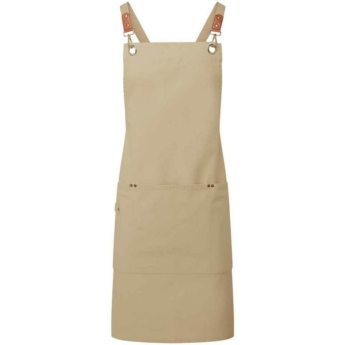 Premier (One Size, Natural) Cross Back Bib Apron - Image 3