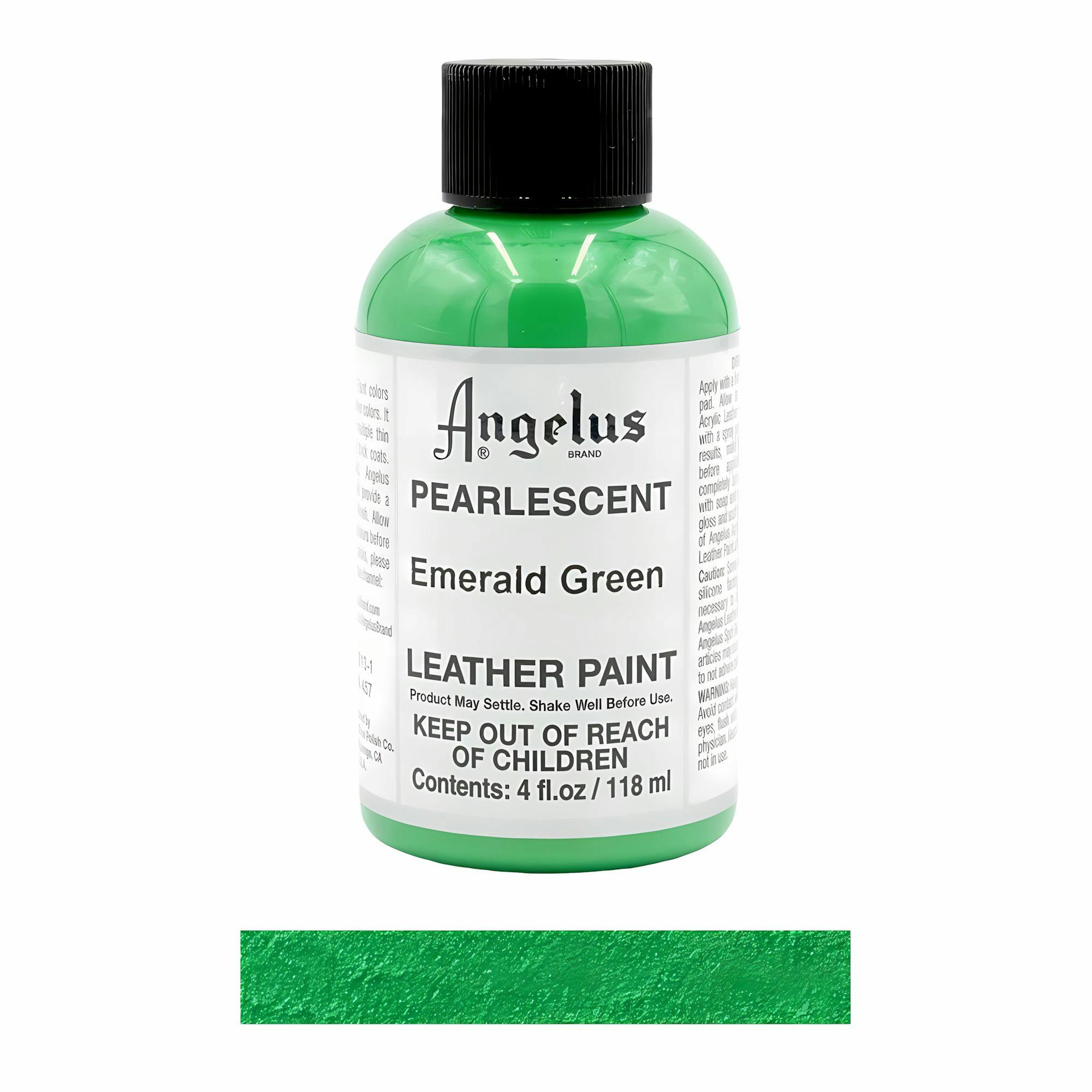 Angelus Green Pearlescent Leather Paint For Sneaker Customs 4Oz - Emerald