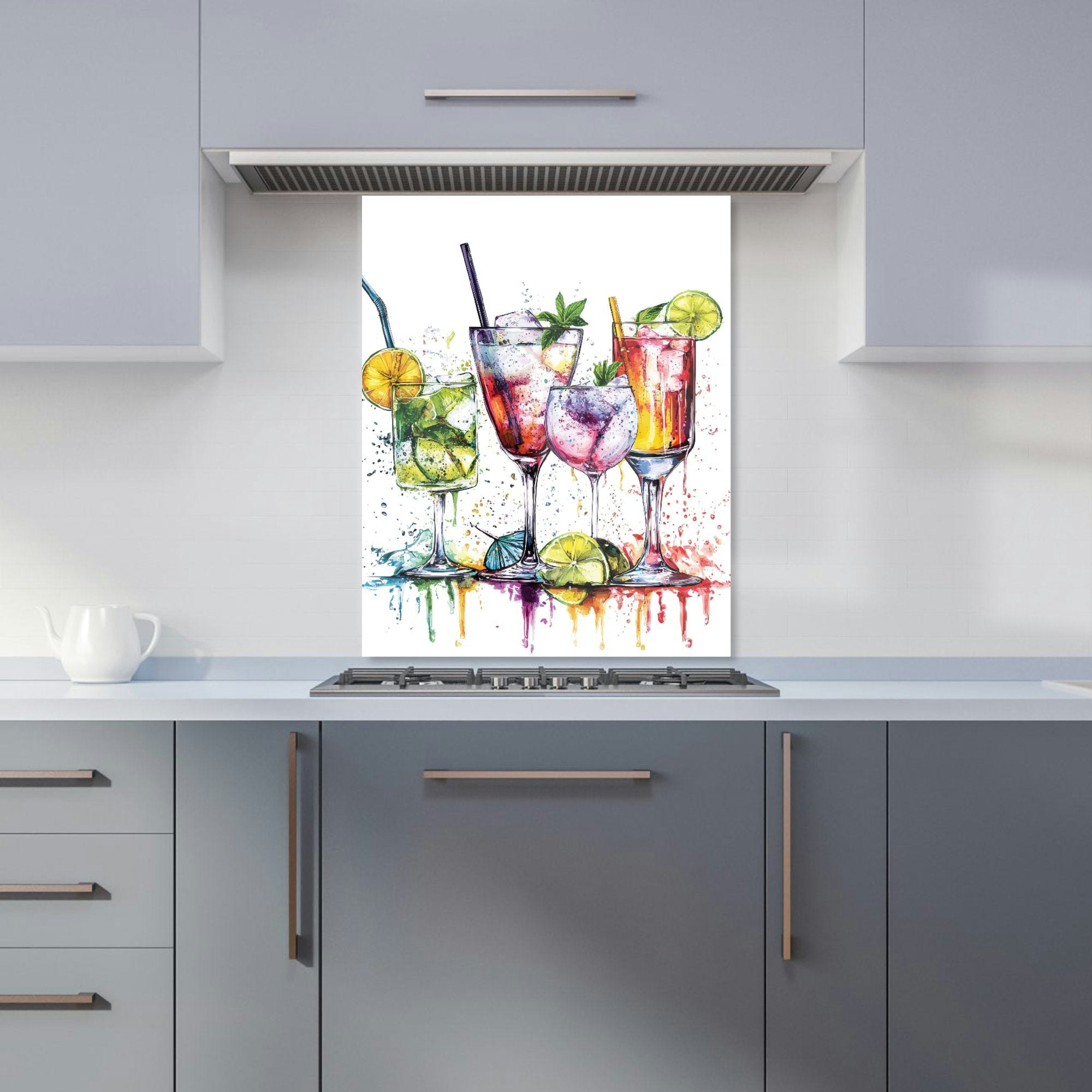 Warren Reed - Designer Vibrant Cocktail Splash Kitchen Splashback - W600mm X H750mm
