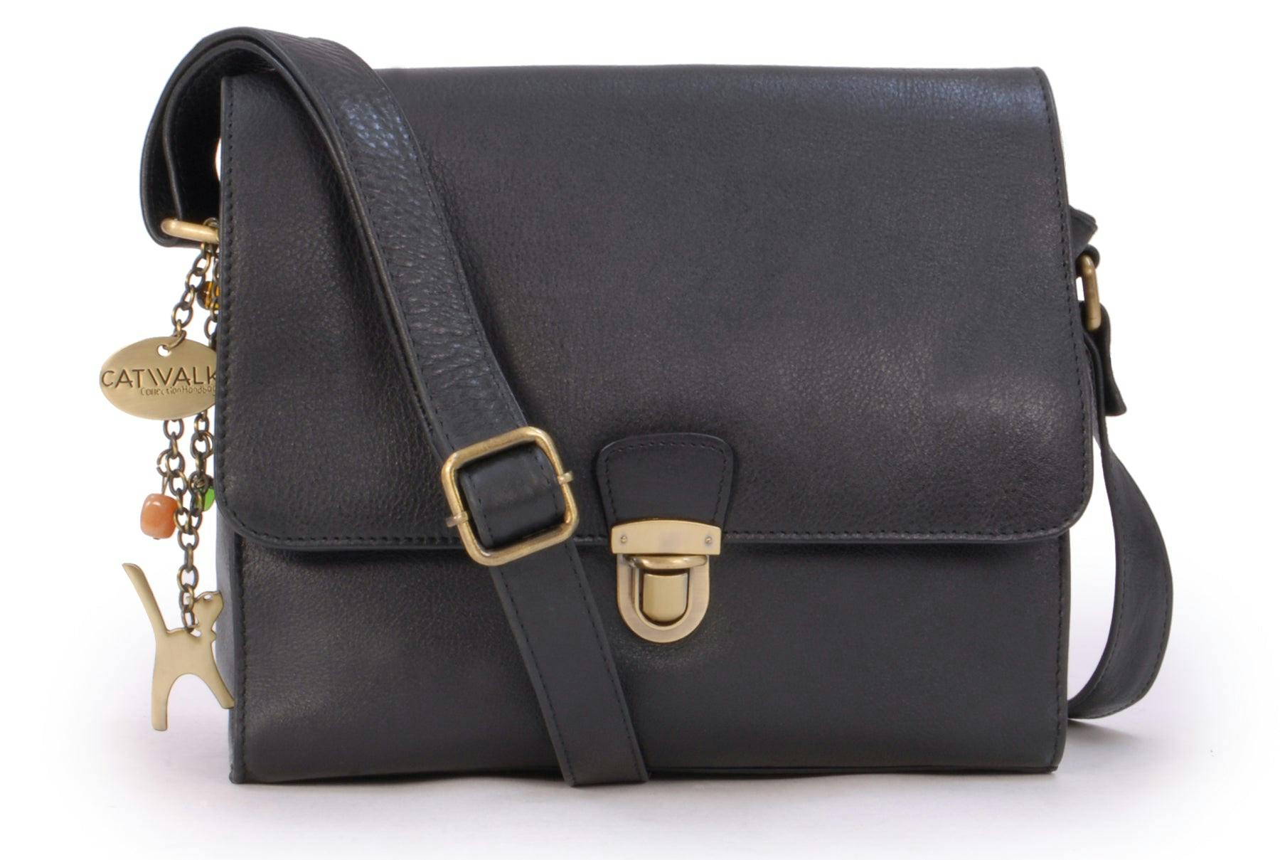 Catwalk Collection Handbags Black Diana - Crossbody Bag