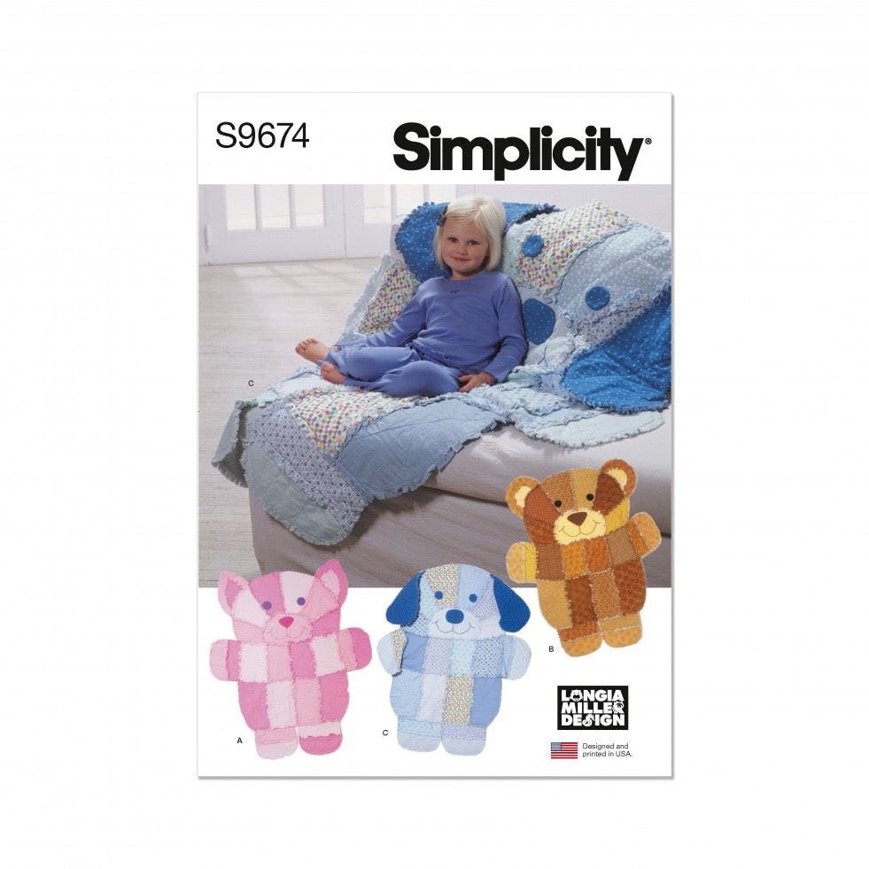 Simplicity Sewing Pattern 9674, Blankets, Quilts Os (One Size) - Intermediate - Os (One Size)